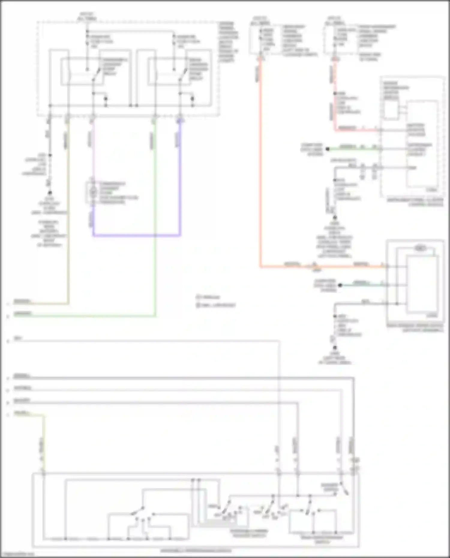 Escalade Cadillac GMT 1XX (2020-2024): Wiper/washer circuit (2 of 2)