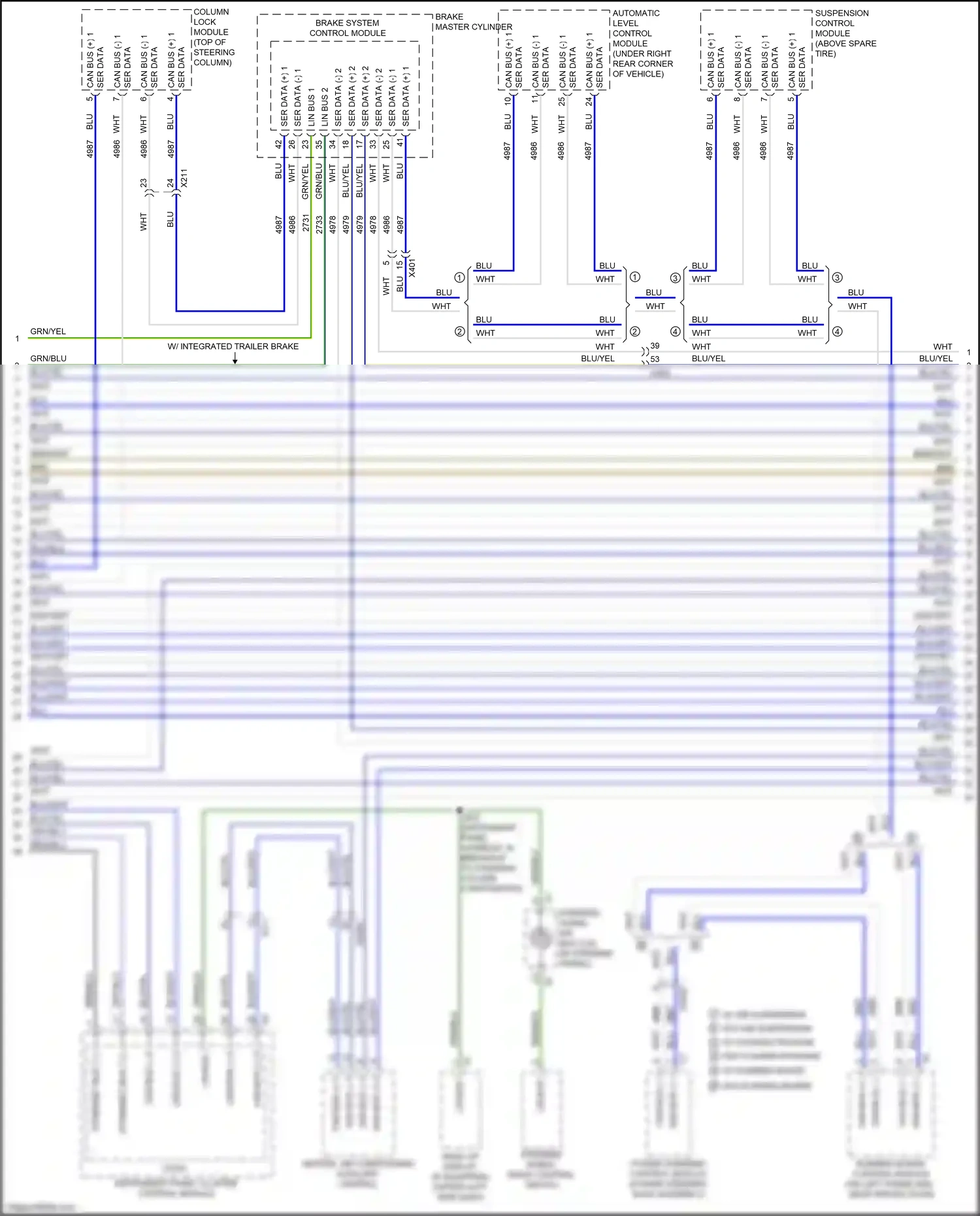 Cadillac Escalade GMT 1XX (2020-2024) automatic level control module wiring diagram  (1 of 4)