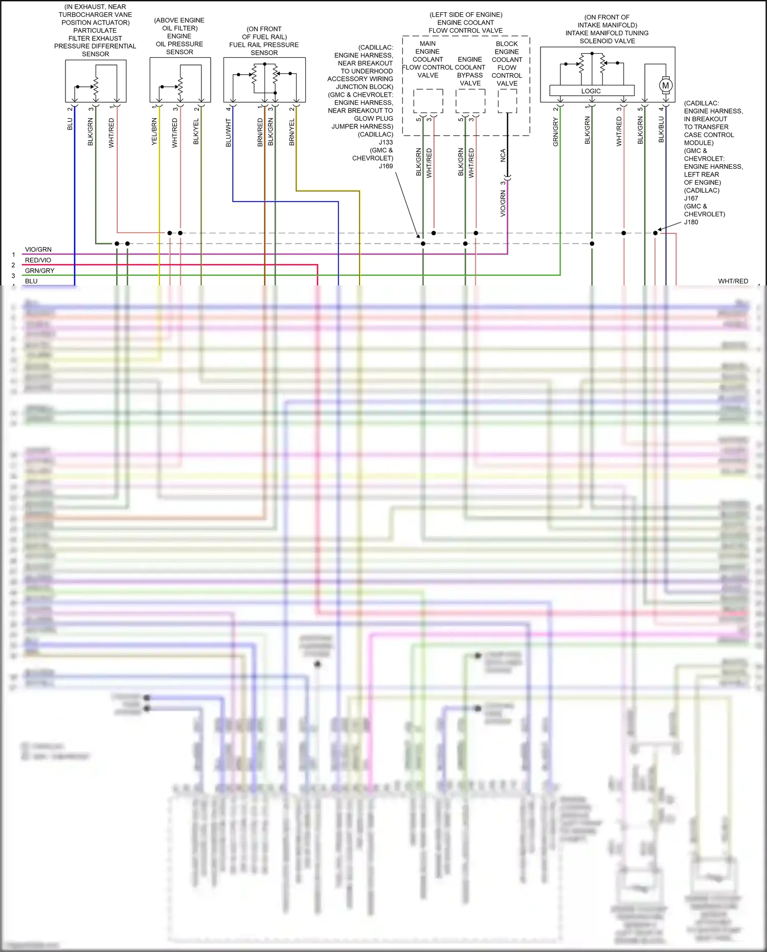Cadillac Escalade GMT 1XX (2020-2024) engine control module wiring diagram  (12 of 16)