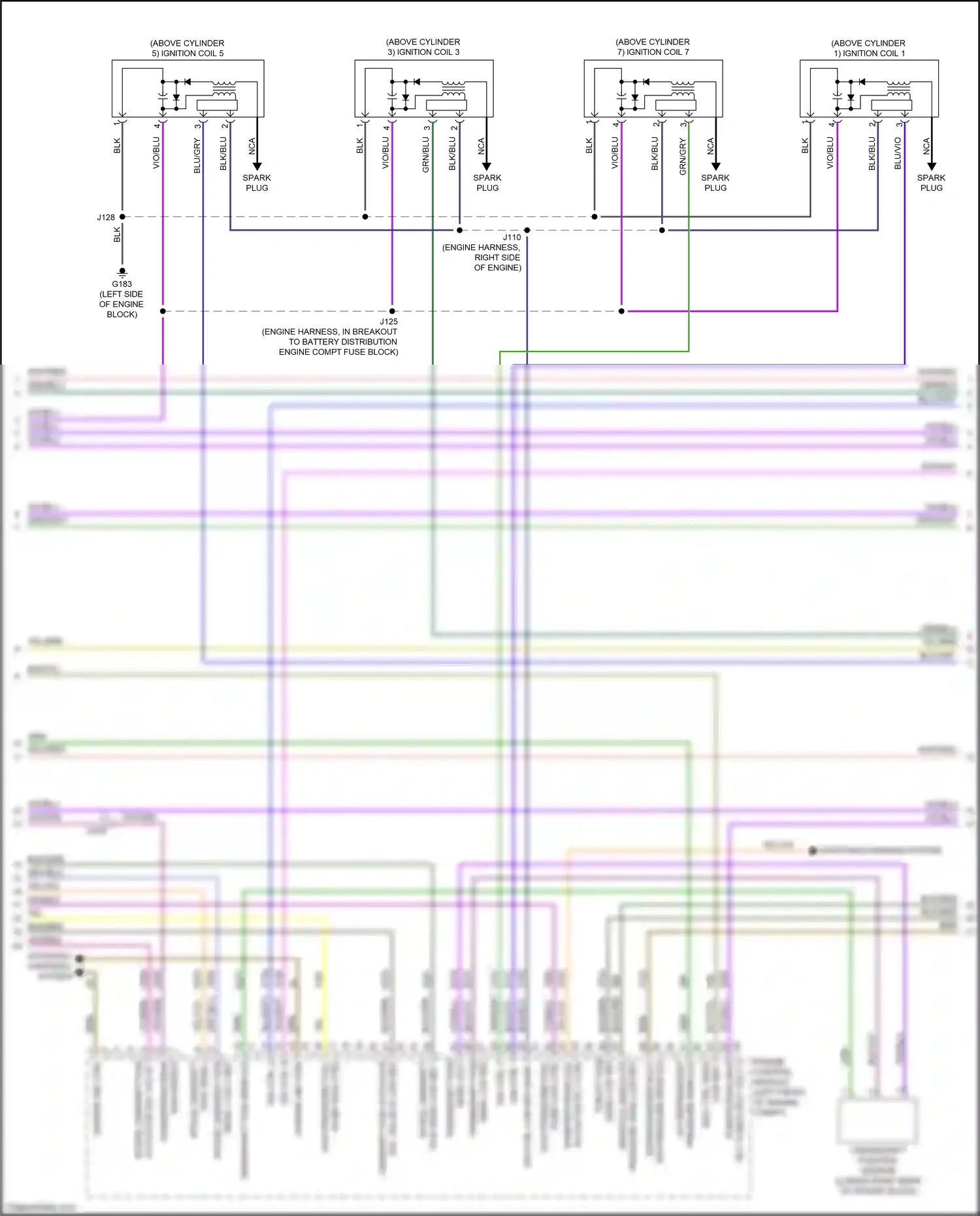 Cadillac Escalade GMT 1XX (2020-2024) engine control module wiring diagram  (13 of 16)