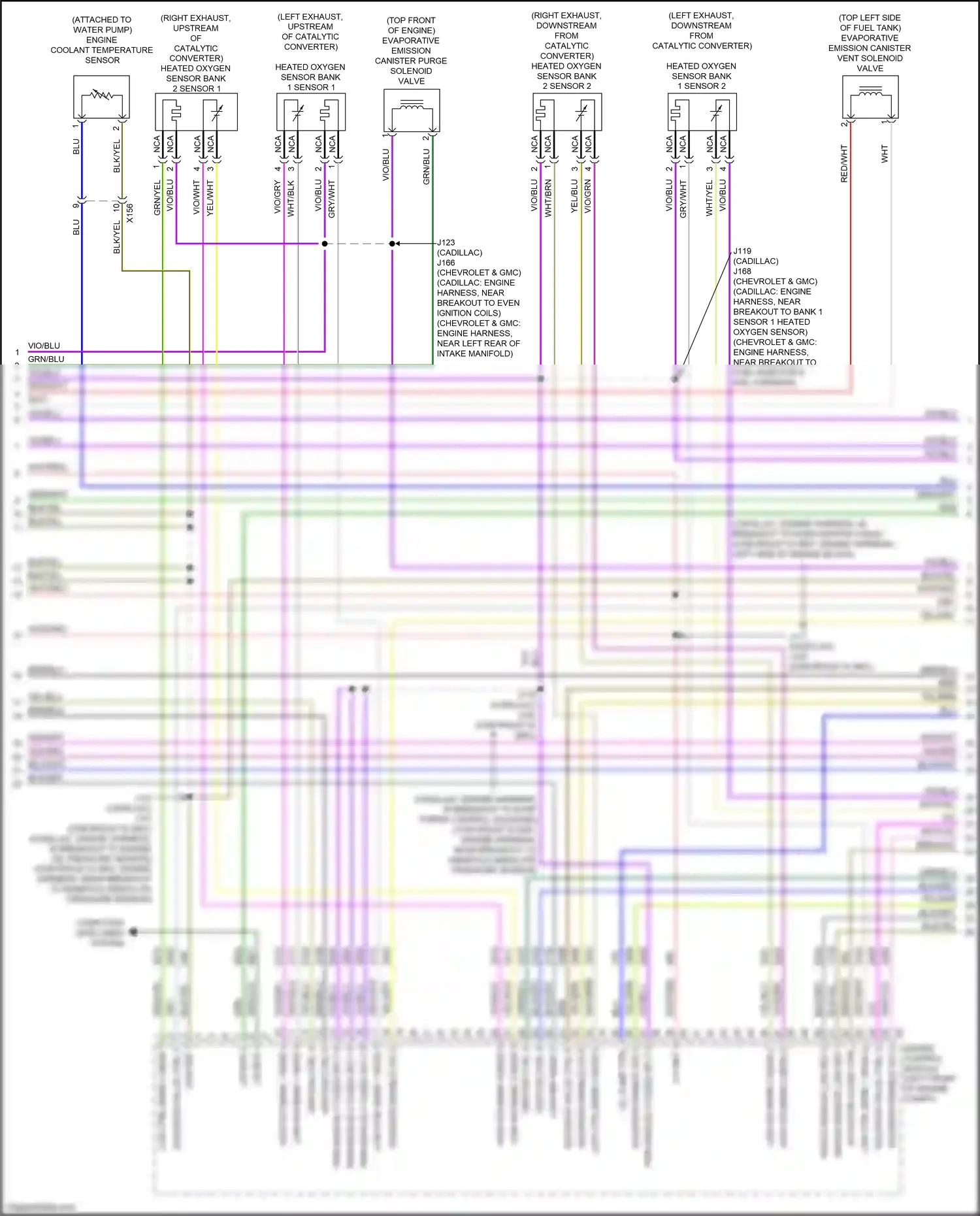 Cadillac Escalade GMT 1XX (2020-2024) engine control module wiring diagram  (16 of 16)