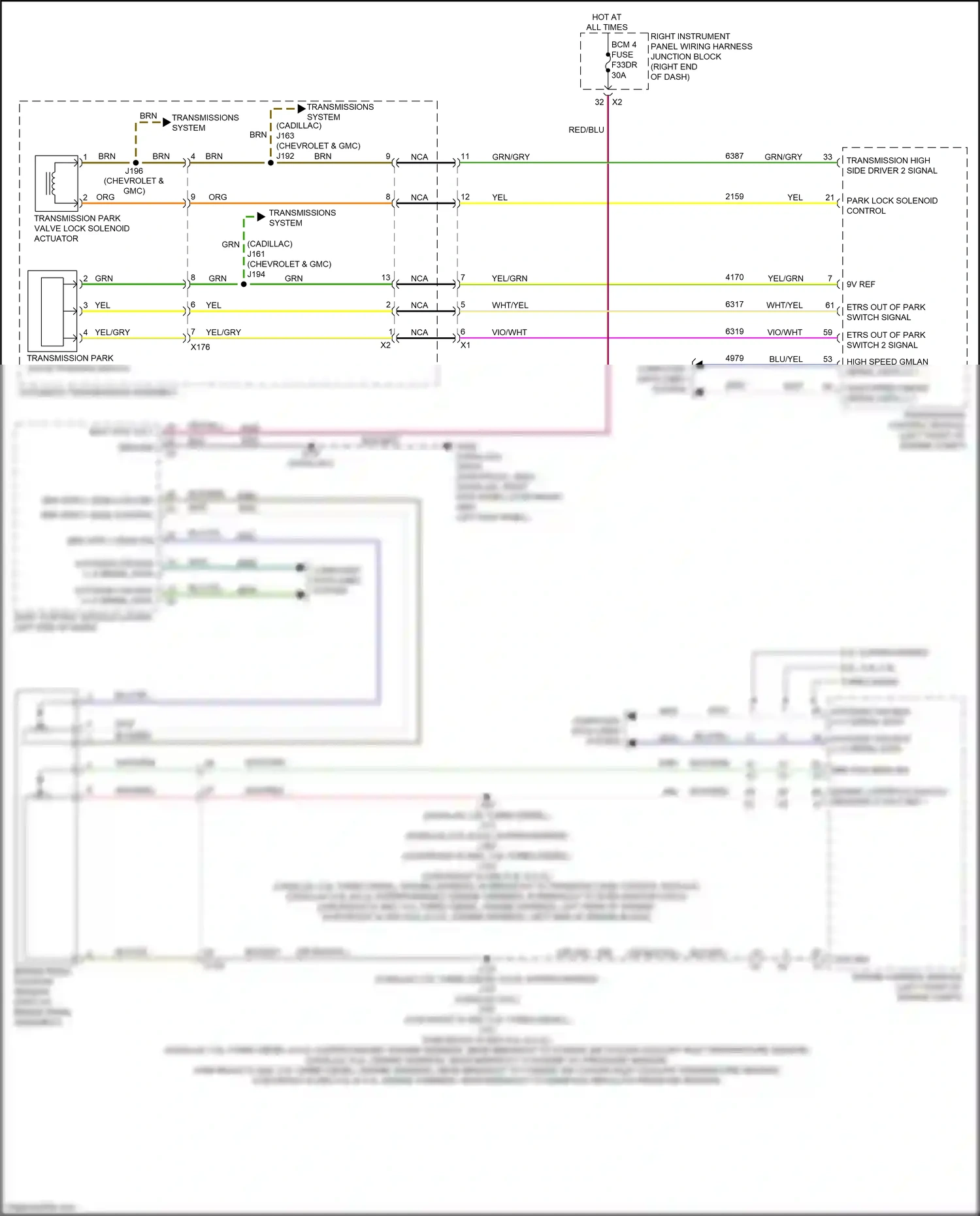 Cadillac Escalade GMT 1XX (2020-2024) engine control module wiring diagram  (10 of 16)