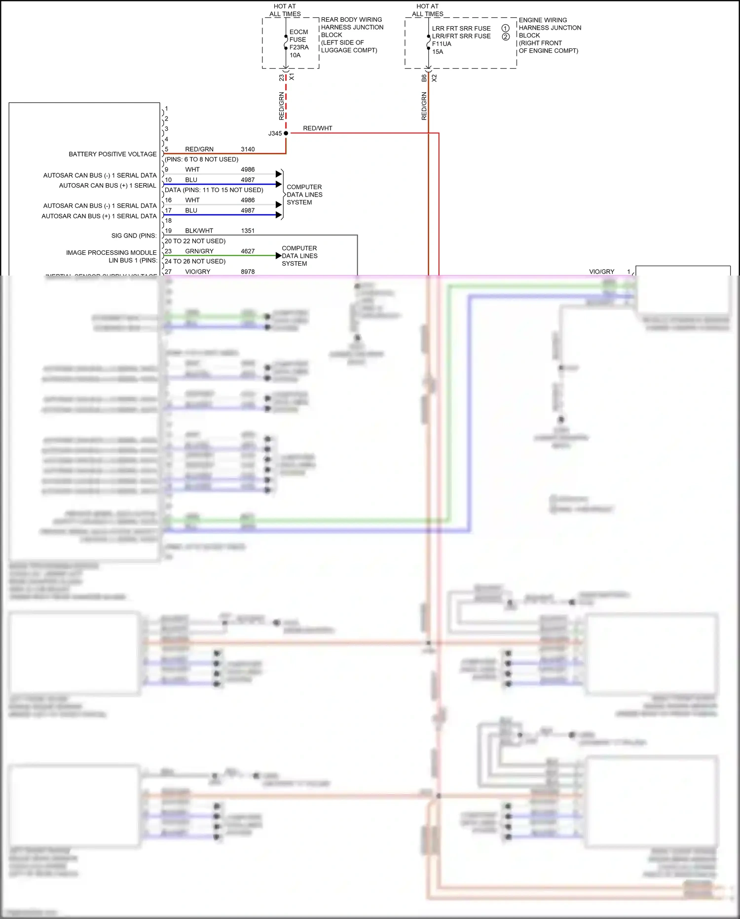 Cadillac Escalade GMT 1XX (2020-2024) image processing module wiring diagram  (1 of 4)
