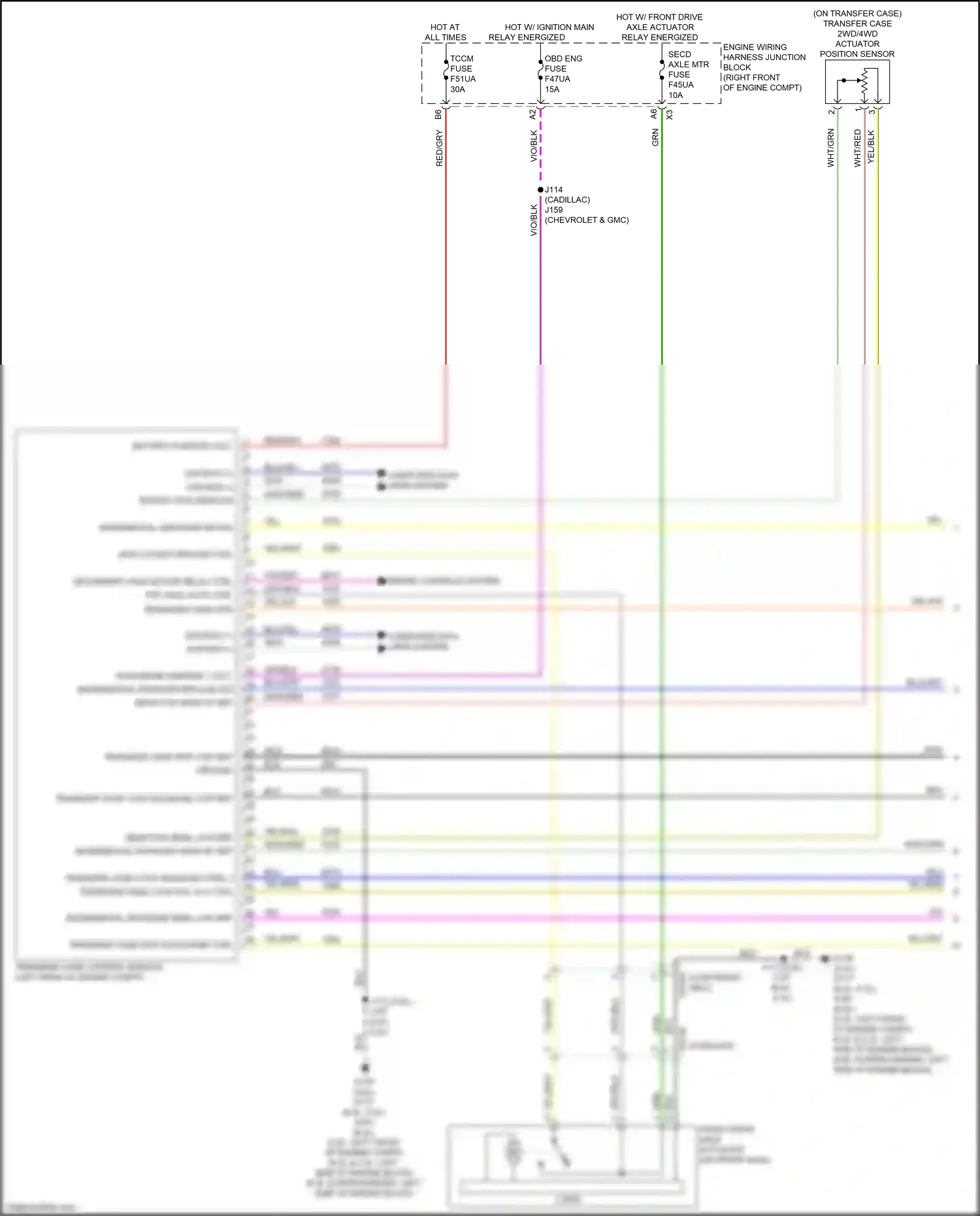 Cadillac Escalade GMT 1XX (2020-2024) incremental encoder dir sig wiring diagram  (1 of 1)