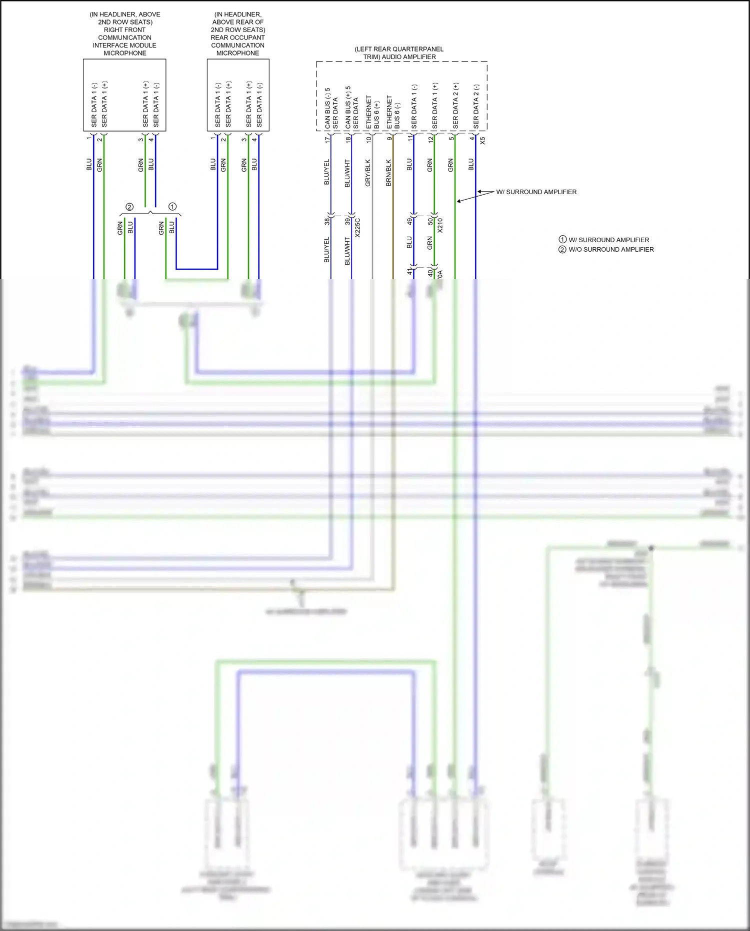 Cadillac Escalade GMT 1XX (2020-2024) right front communication interface module microphone wiring diagram  (1 of 5)