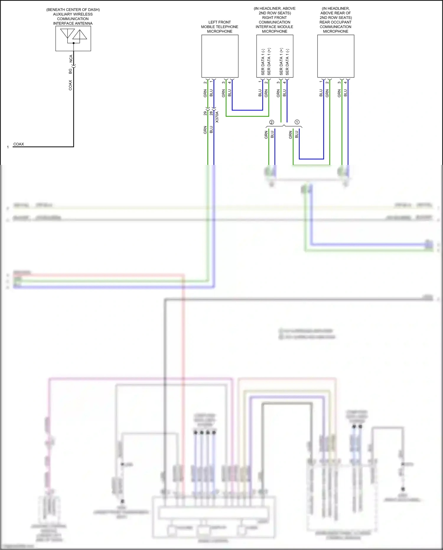 Cadillac Escalade GMT 1XX (2020-2024) right front communication interface module microphone wiring diagram  (2 of 5)