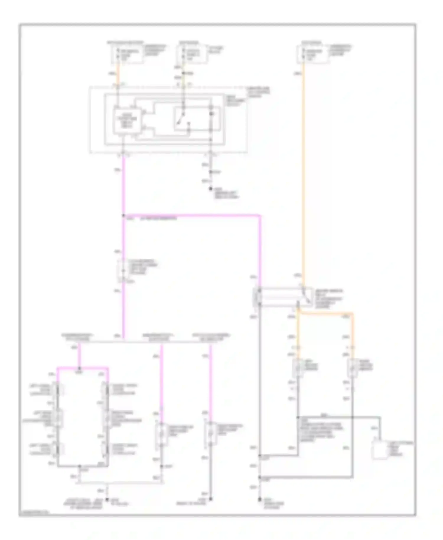 Escalade Cadillac GMT400 (1998-2000): Defogger circuit