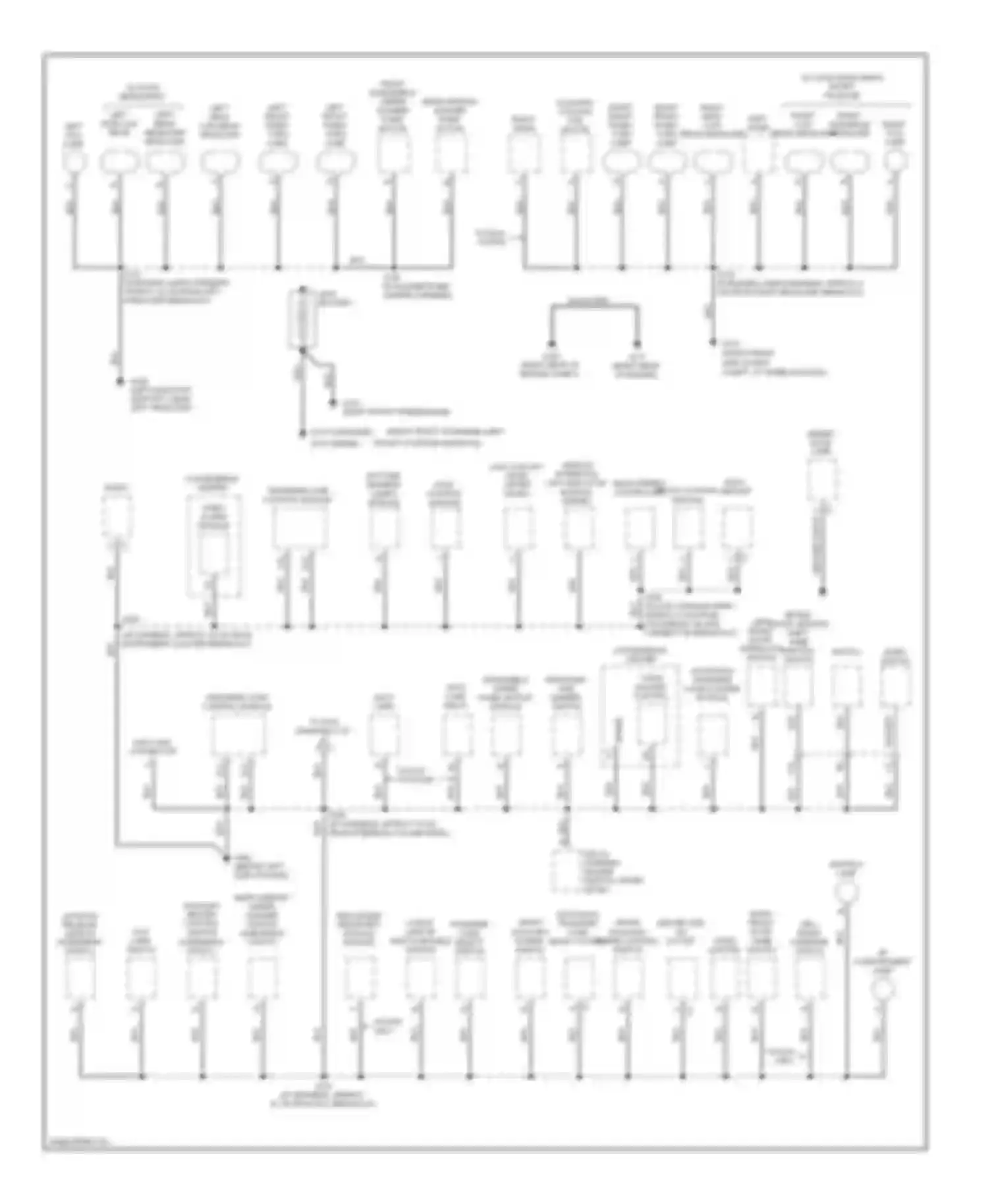 Escalade Cadillac GMT400 (1998-2000): Ground distribution circuit (1 of 4)
