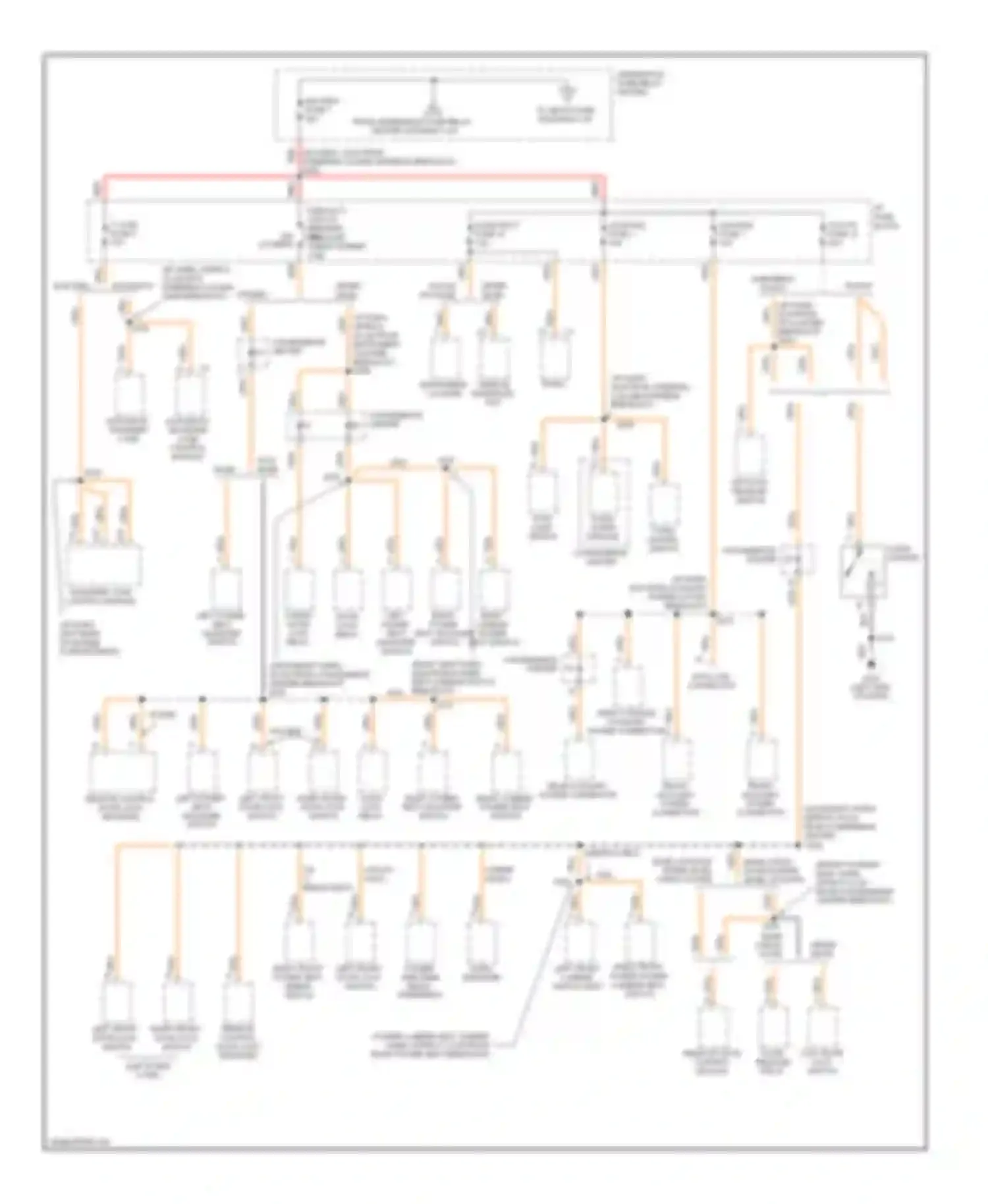 Escalade Cadillac GMT400 (1998-2000): Power distribution circuit (2 of 6)