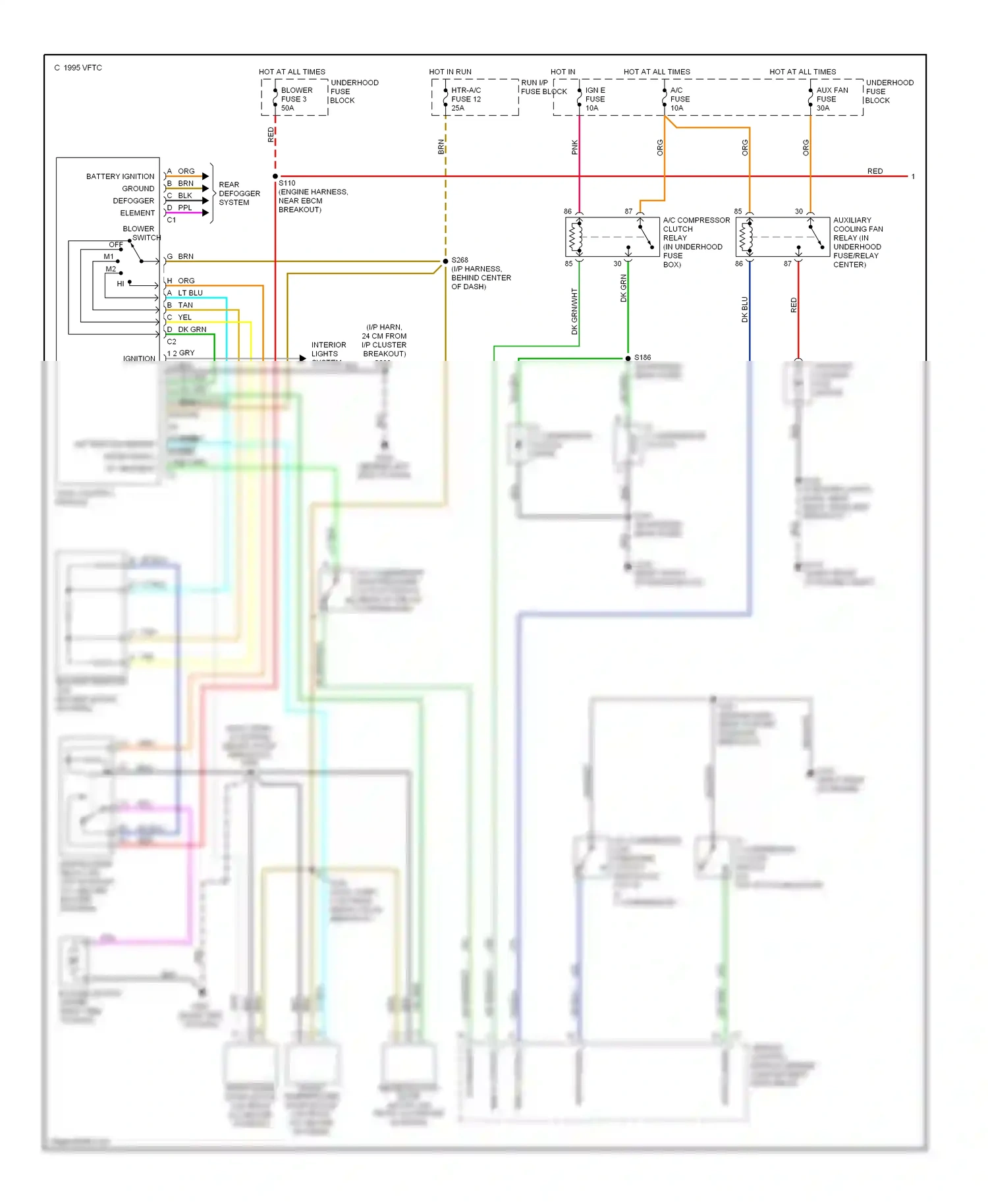 Cadillac Escalade GMT400 (1998-2000) a/c request wiring diagram  (1 of 1)