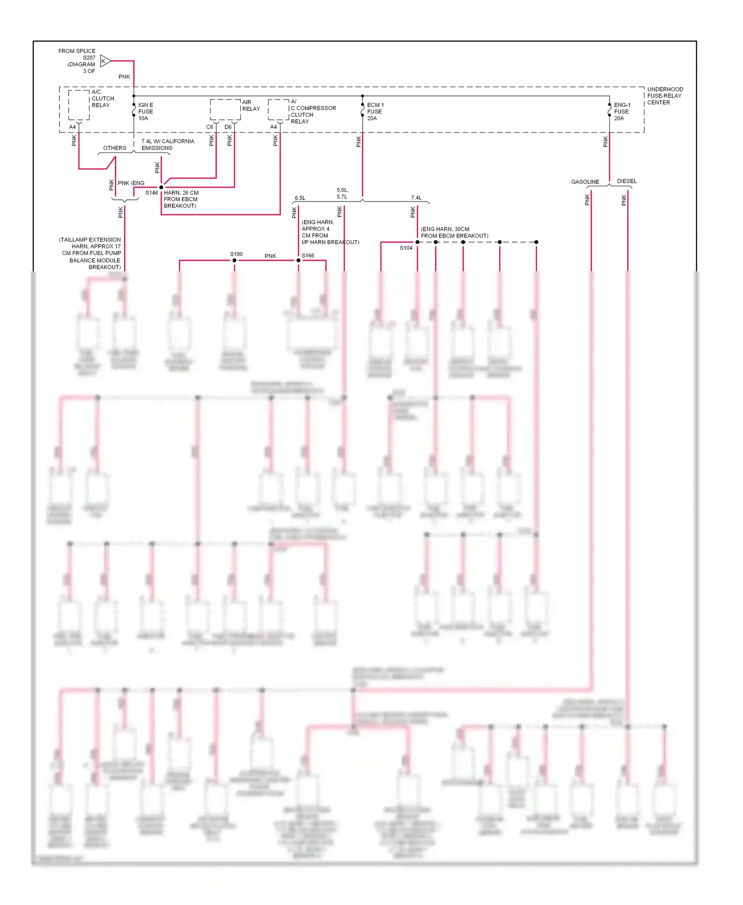 Cadillac Escalade GMT400 (1998-2000) powertrain control module wiring diagram  (2 of 2)