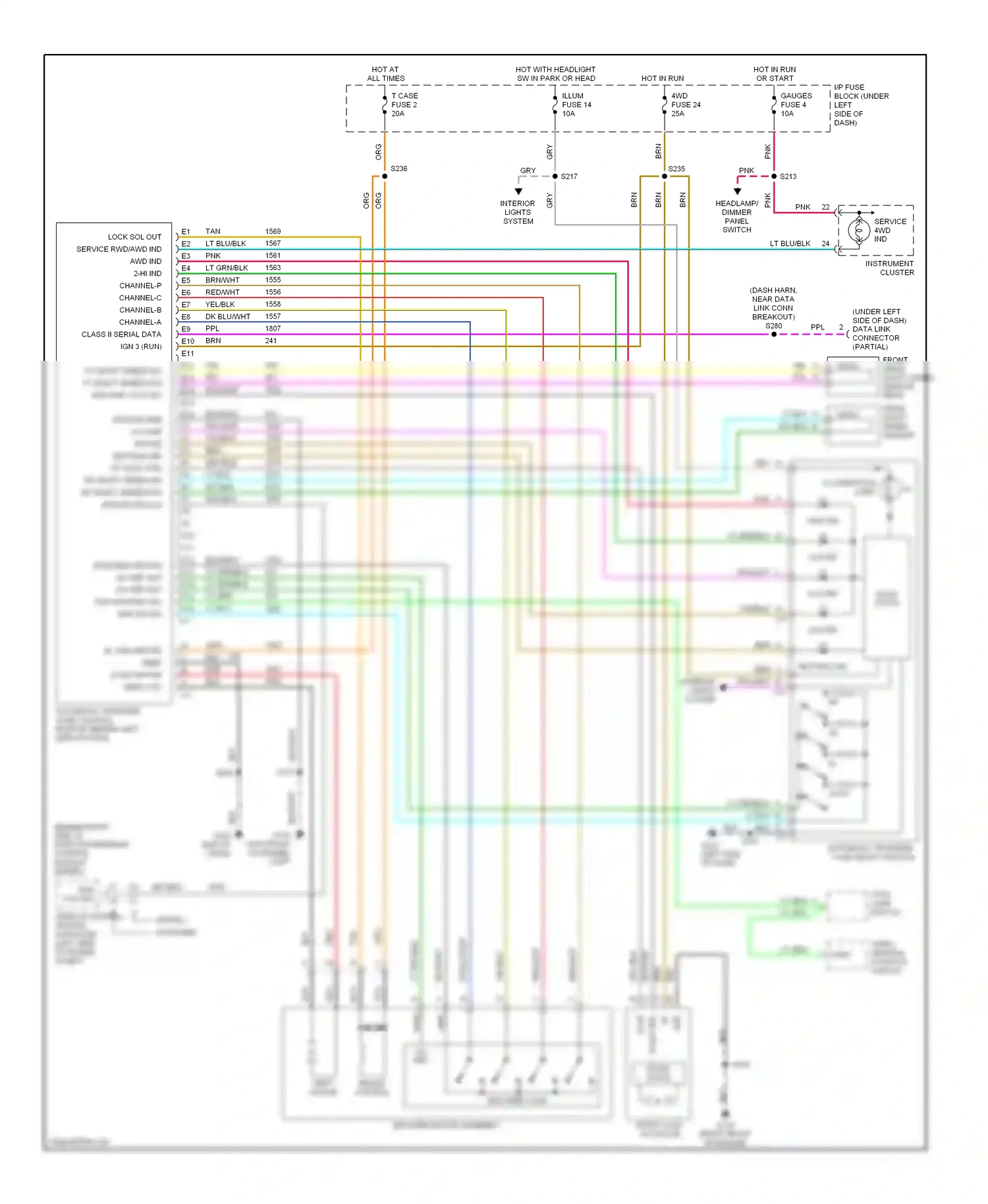 Cadillac Escalade GMT400 (1998-2000) ref wiring diagram  (1 of 1)