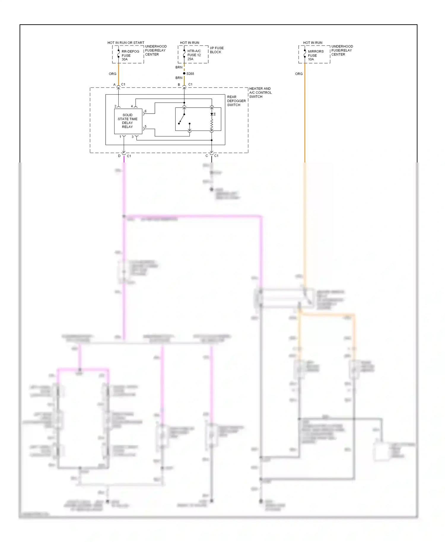 Cadillac Escalade GMT400 (1998-2000) solid state time delay relay wiring diagram  (1 of 1)