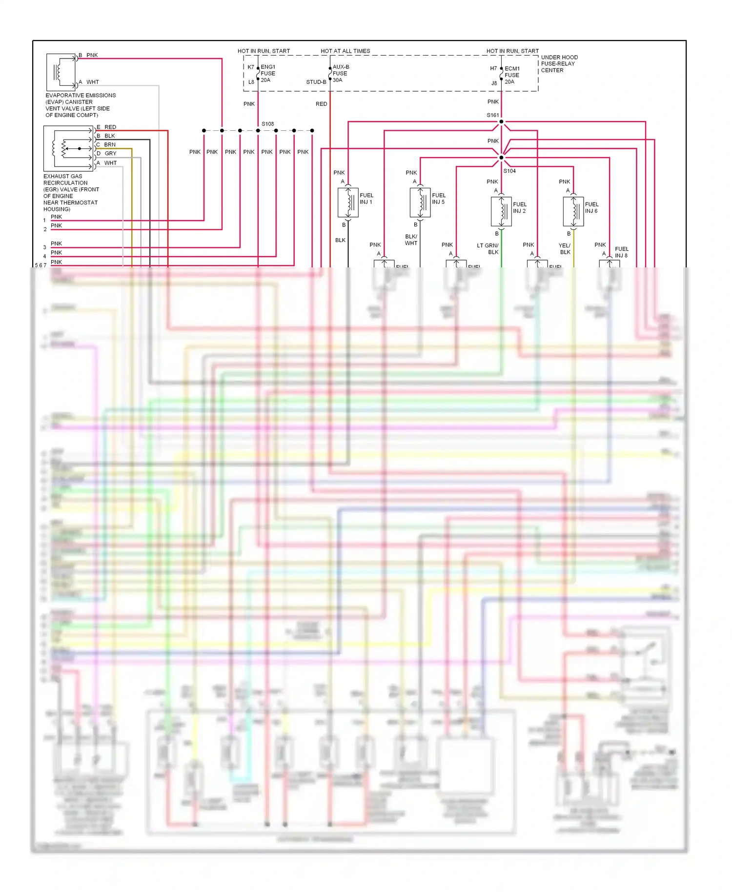 Cadillac Escalade GMT400 (1998-2000) (stud b) wiring diagram  (2 of 2)