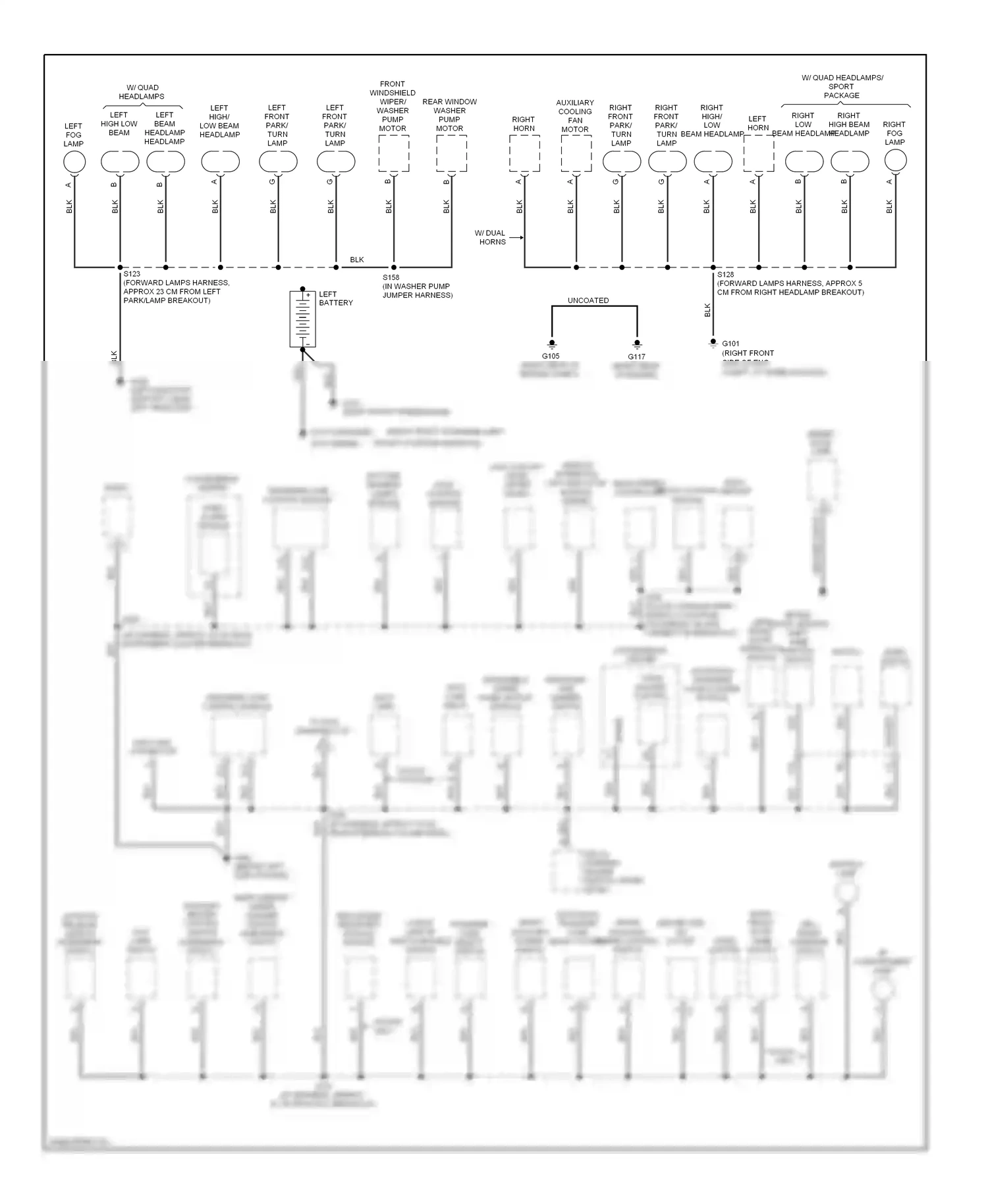 Cadillac Escalade GMT400 (1998-2000) transfer case select switch wiring diagram  (1 of 2)