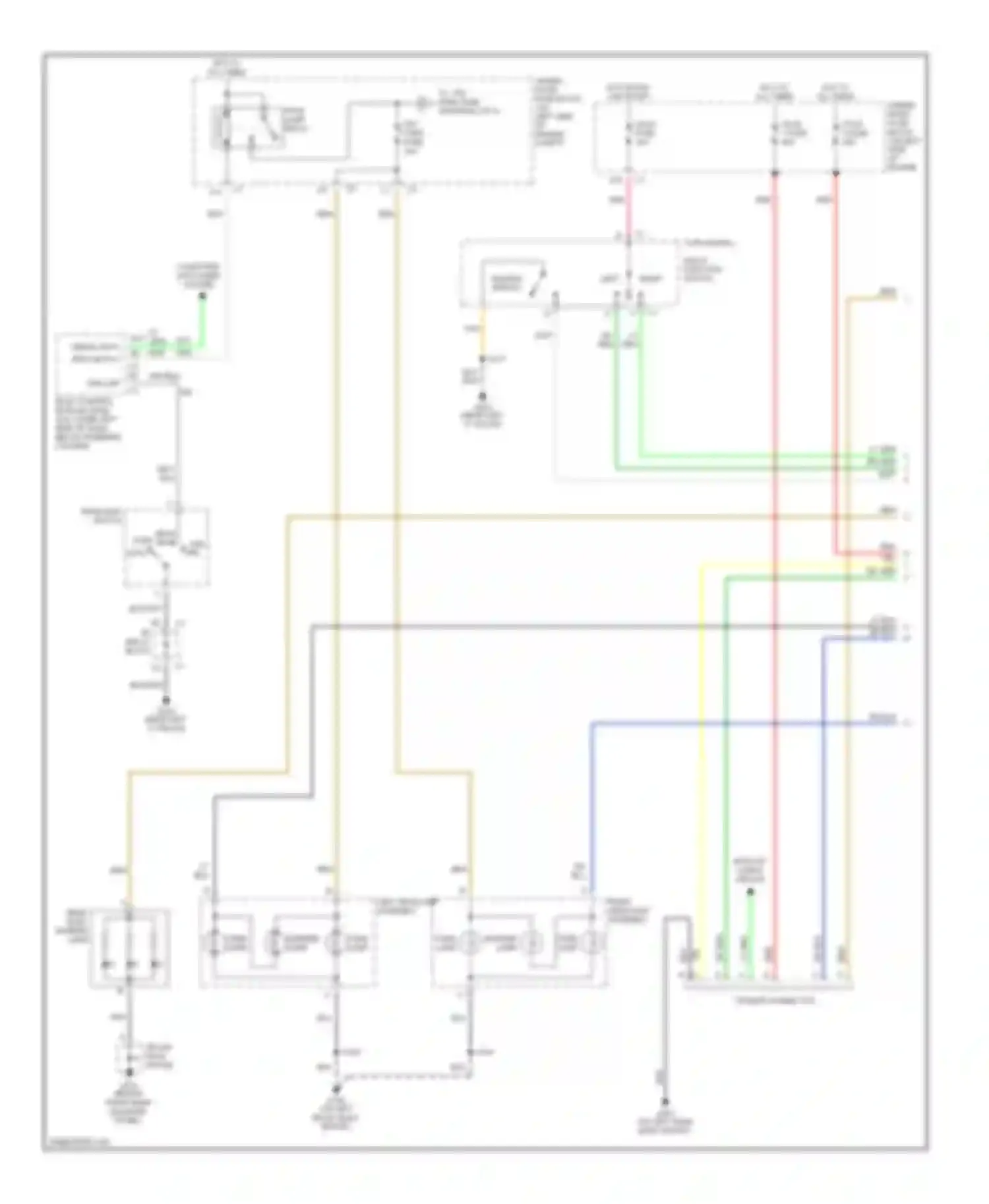 Escalade Cadillac GMT800 (2001-2006): Exterior lamps circuit (1 of 3)