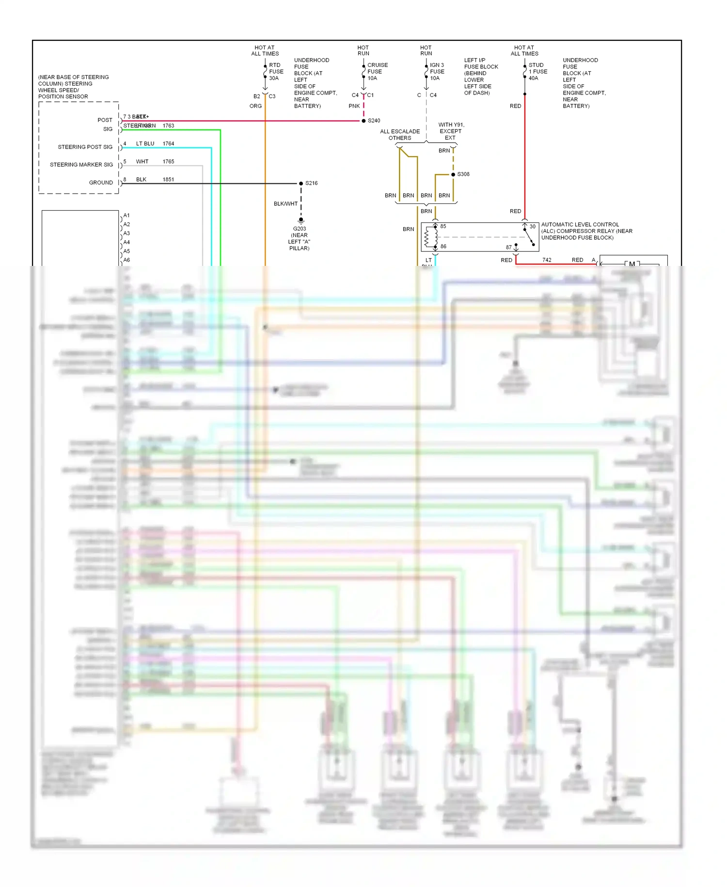 Cadillac Escalade GMT800 (2001-2006) computer data lines system wiring diagram  (4 of 29)