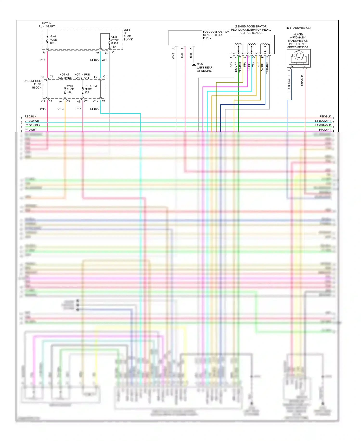 Cadillac Escalade GMT800 (2001-2006) data wiring diagram  (2 of 3)