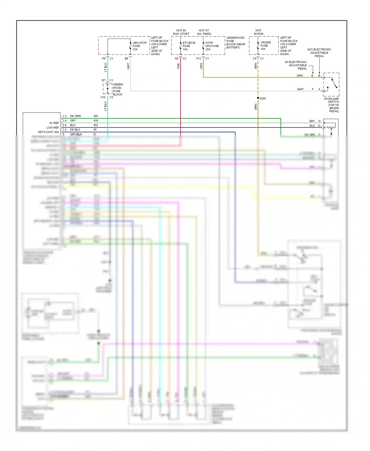 Cadillac Escalade GMT800 (2001-2006) low ref low ref app sensor 2 sig ppl wiring diagram  (1 of 1)