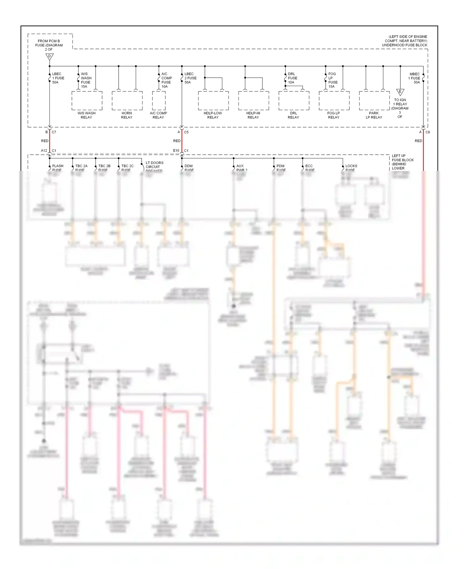 Cadillac Escalade GMT800 (2001-2006) powertrain control module wiring diagram  (3 of 4)