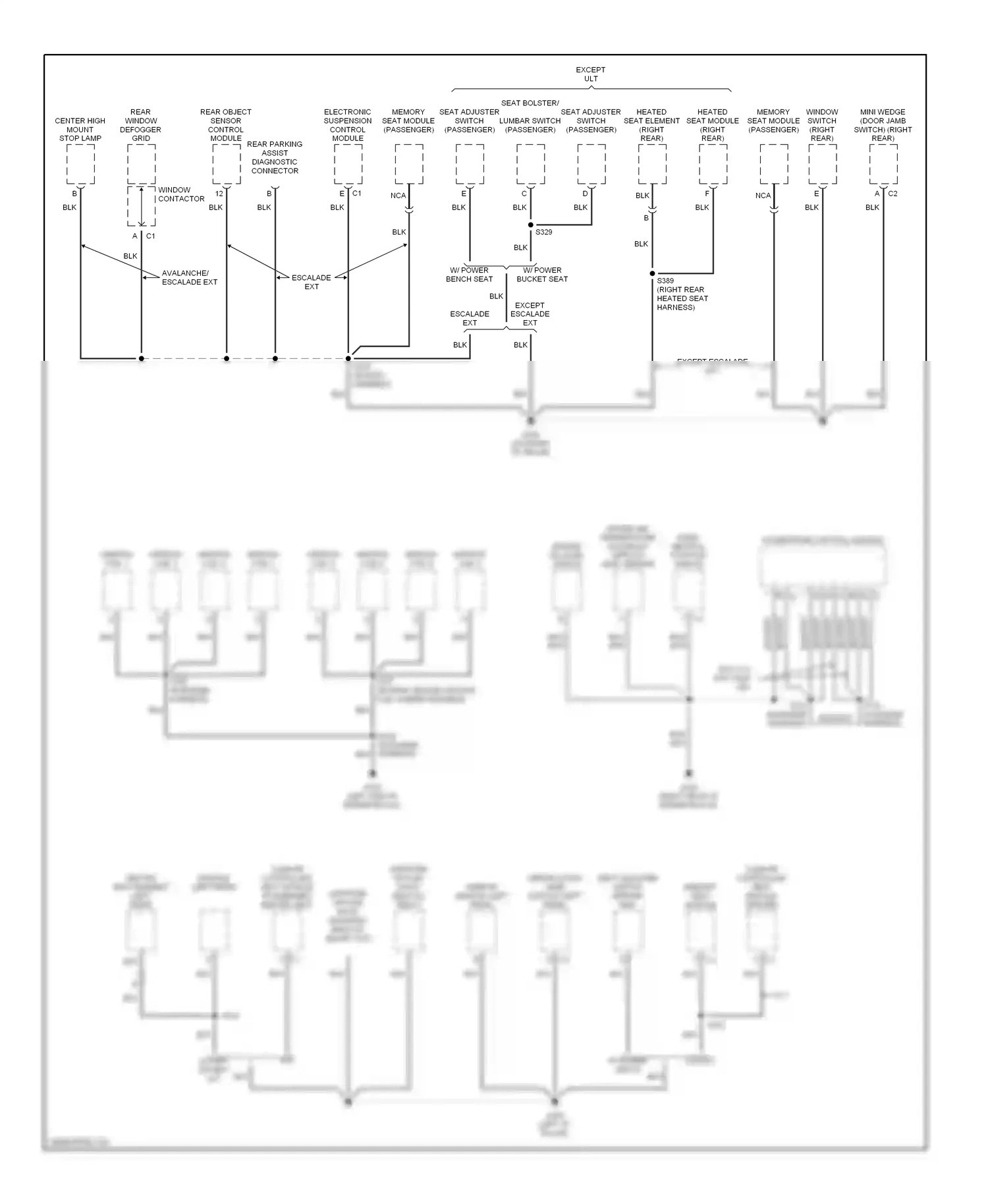 Cadillac Escalade GMT800 (2001-2006) powertrain control module wiring diagram  (1 of 4)