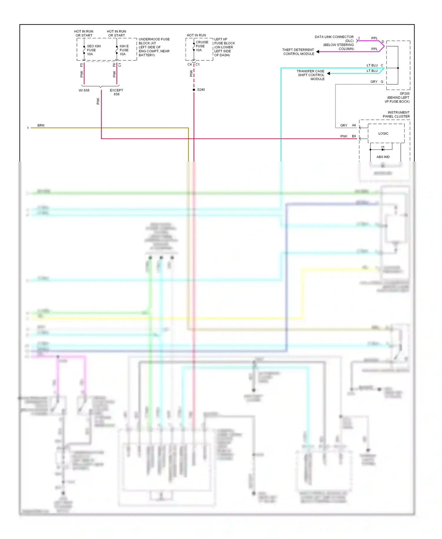 Cadillac Escalade GMT800 (2001-2006) transfer case shift control module wiring diagram  (1 of 4)