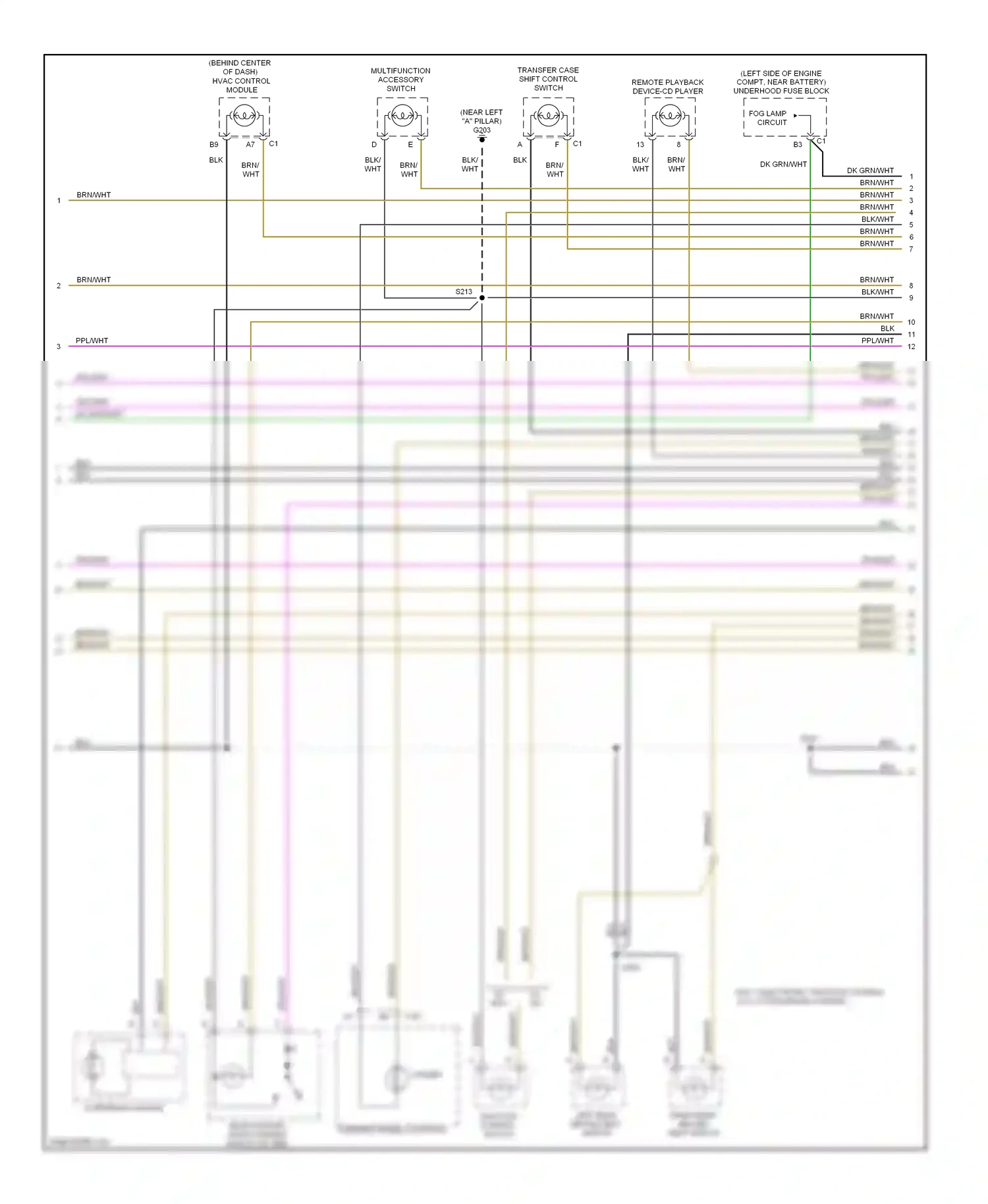 Cadillac Escalade GMT800 (2001-2006) transfer case shift control switch wiring diagram  (2 of 5)