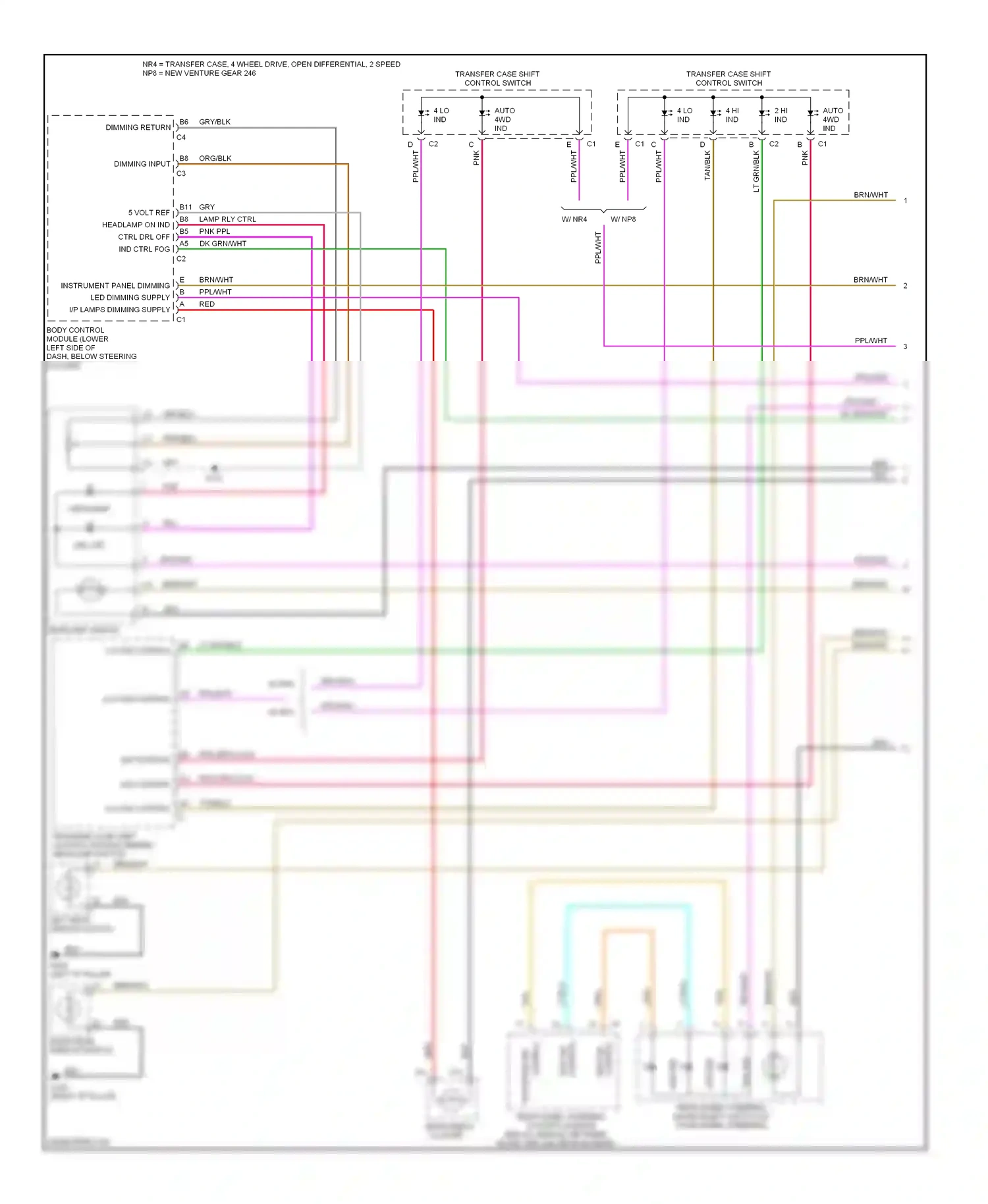 Cadillac Escalade GMT800 (2001-2006) transfer case shift control switch wiring diagram  (1 of 5)