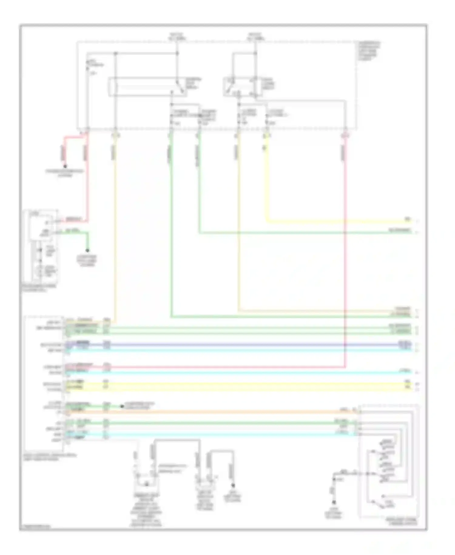Escalade Cadillac GMT900 (2006-2014): Headlights circuit, with low beam led headlamps (1 of 2)