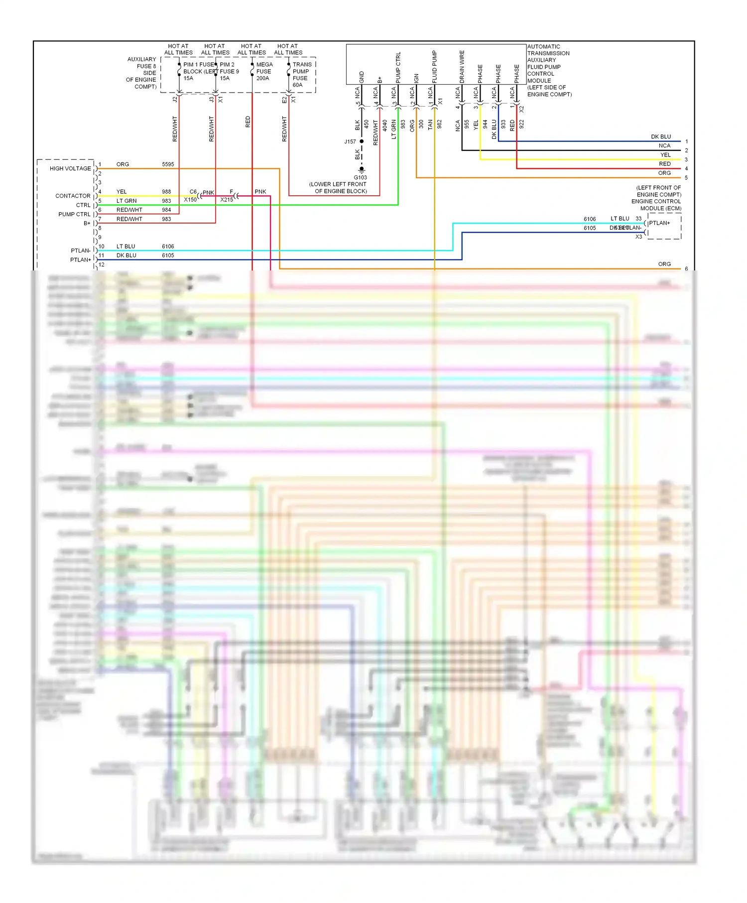 Cadillac Escalade GMT900 (2006-2014) contactor ctrl pump ctrl b+ b+ wiring diagram  (1 of 1)