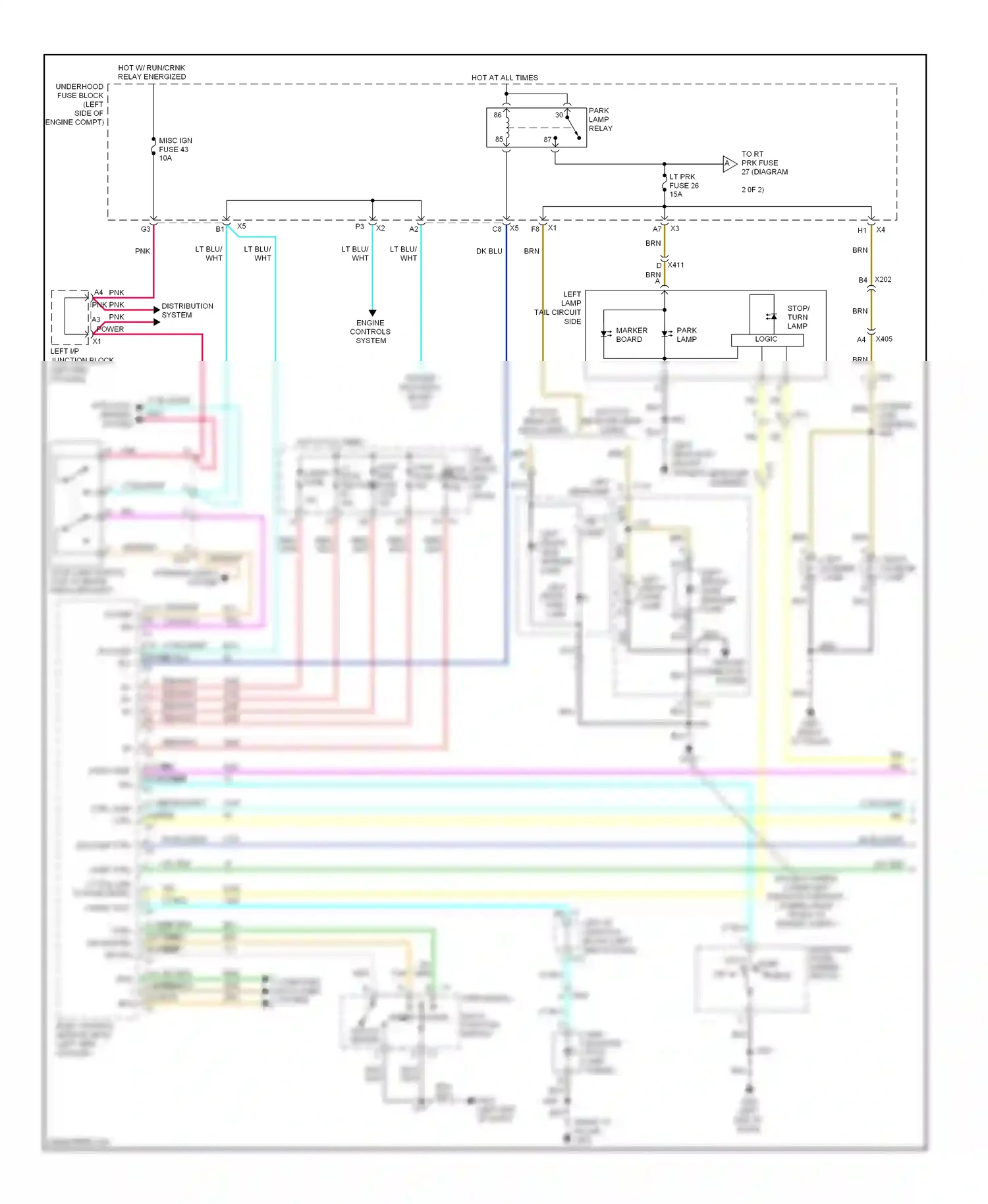 Cadillac Escalade GMT900 (2006-2014) engine controls system wiring diagram  (1 of 2)