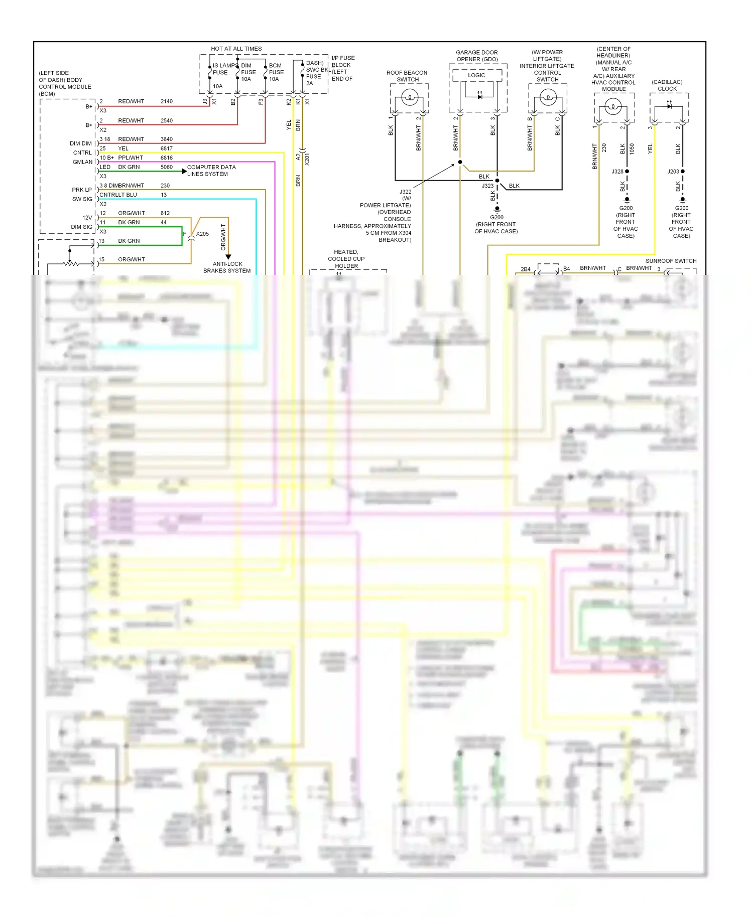 Cadillac Escalade GMT900 (2006-2014) transfer case shift control switch wiring diagram  (1 of 4)