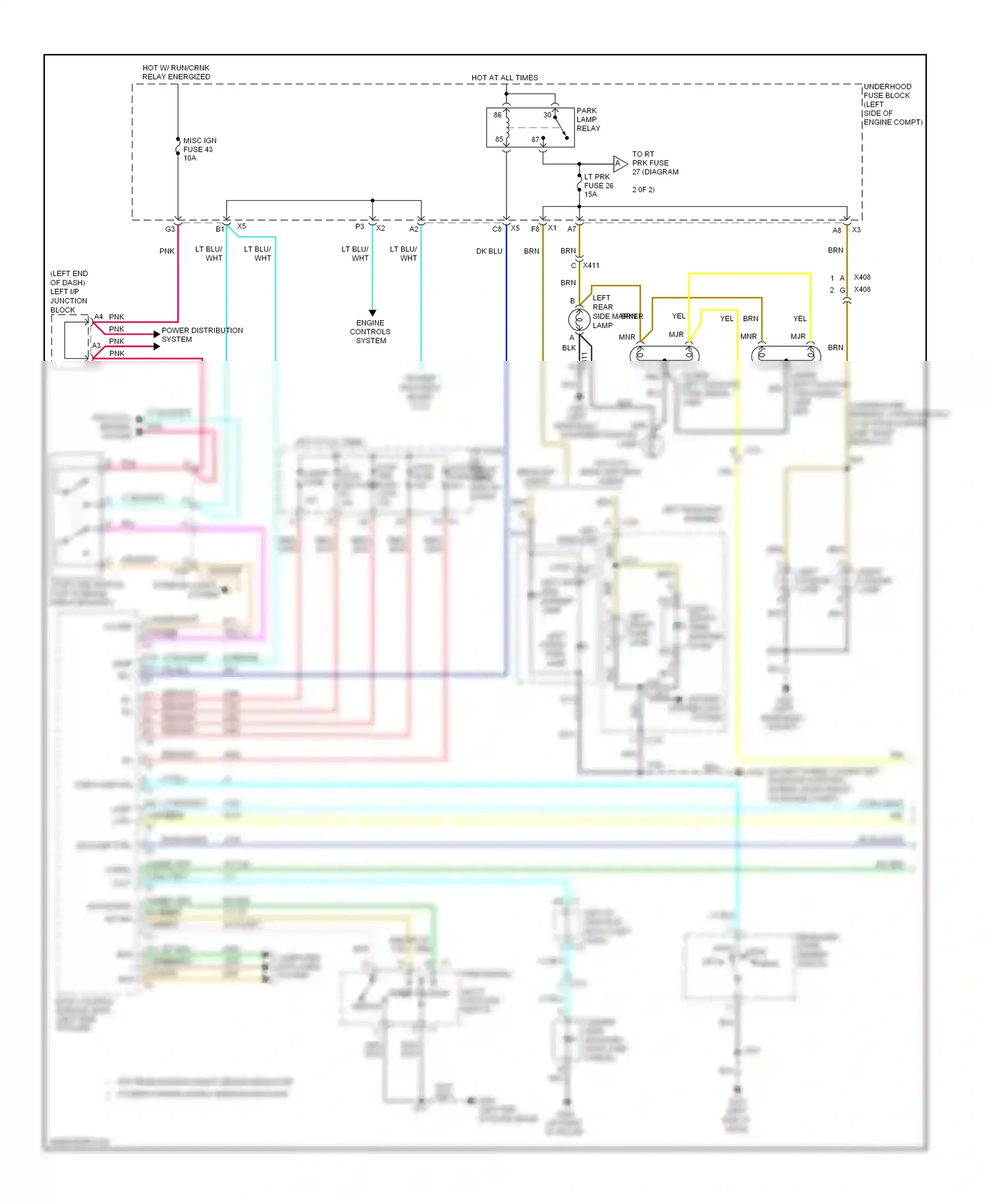 Cadillac Escalade GMT900 (2006-2014) turn signal/ multi-function switch wiring diagram  (2 of 7)