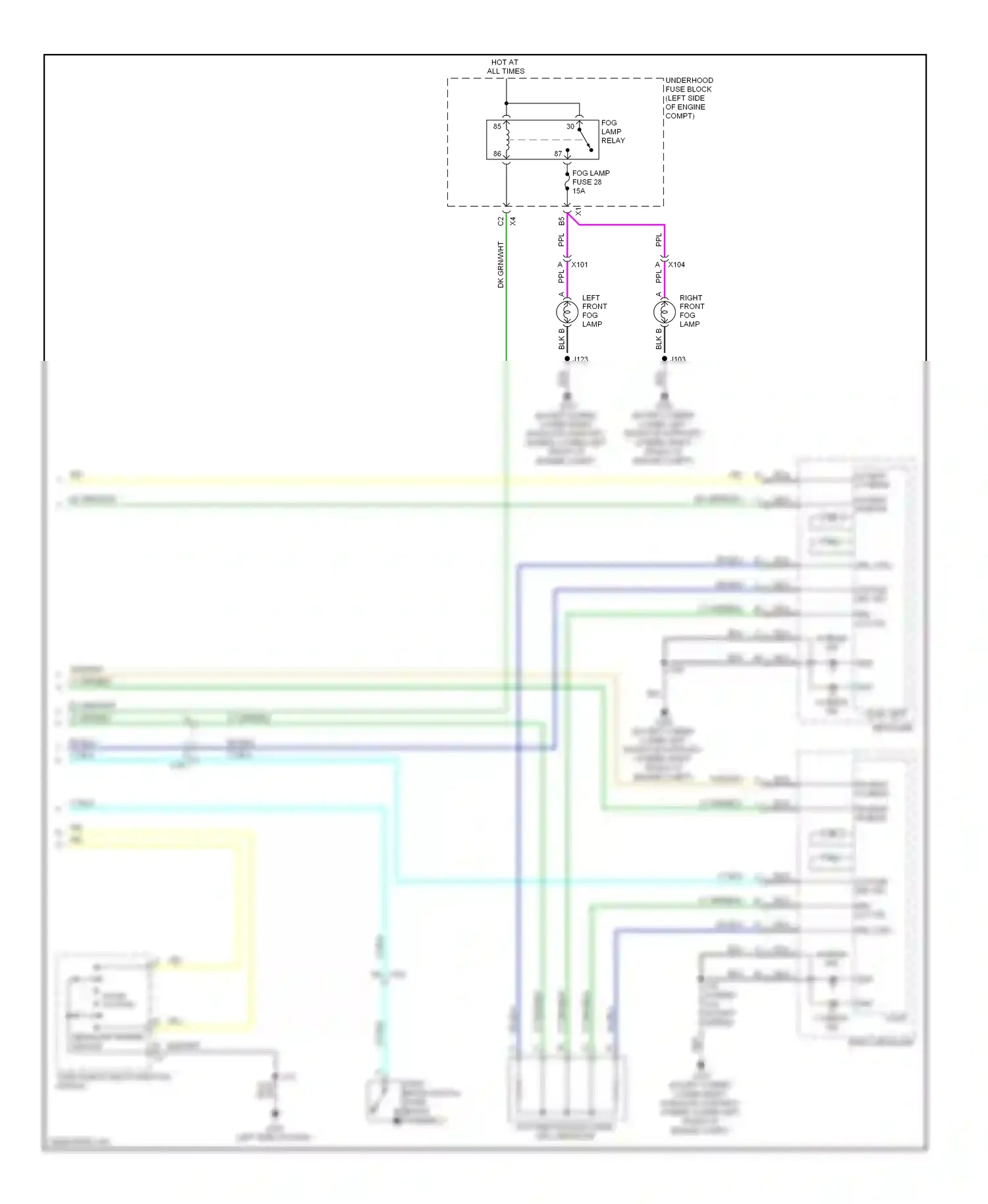 Cadillac Escalade GMT900 (2006-2014) turn signal/ multi-function switch wiring diagram  (5 of 7)