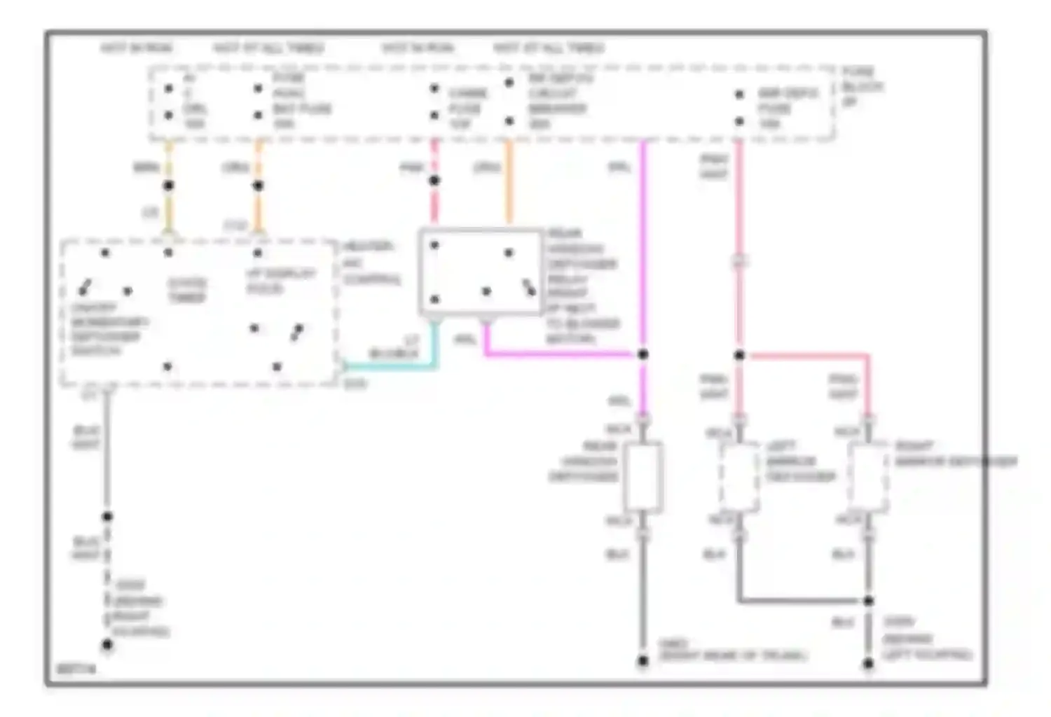 Fleetwood Cadillac II (1993-1996): Defogger circuit