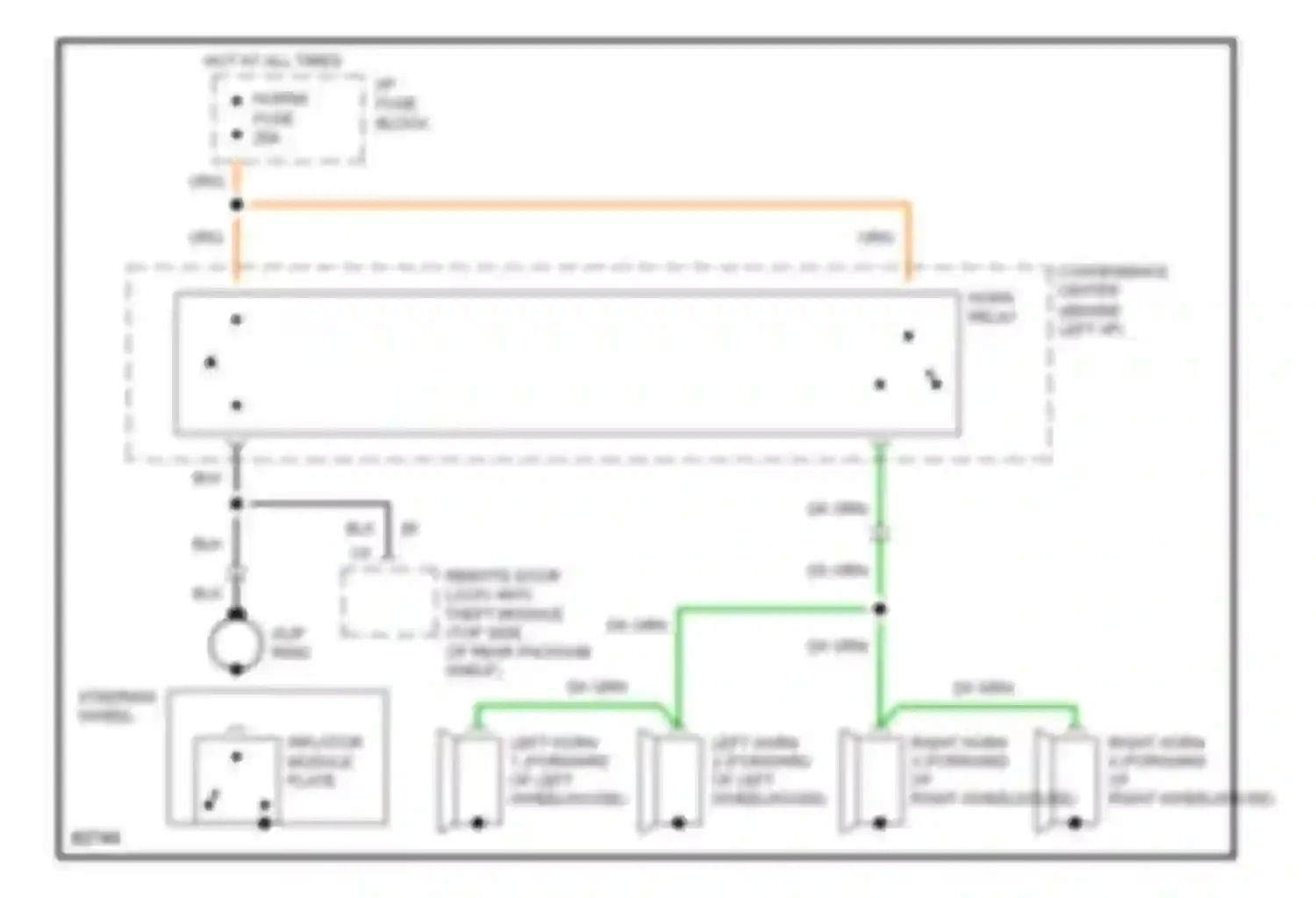 Fleetwood Cadillac II (1993-1996): Horn circuit
