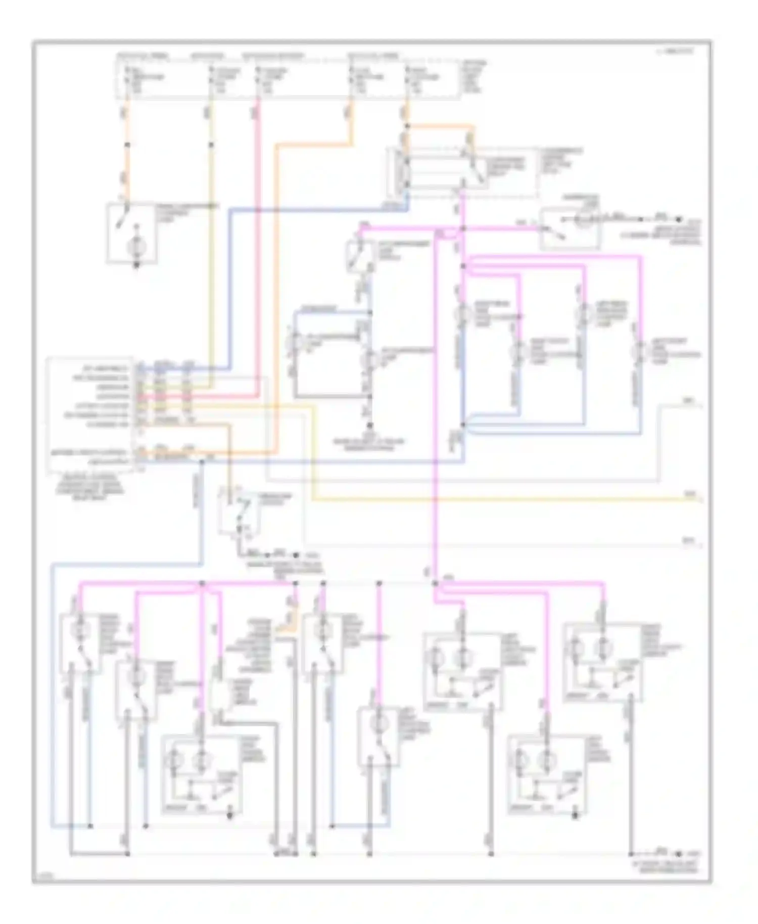 Fleetwood Cadillac II (1993-1996): Courtesy lamps circuit (1 of 2)