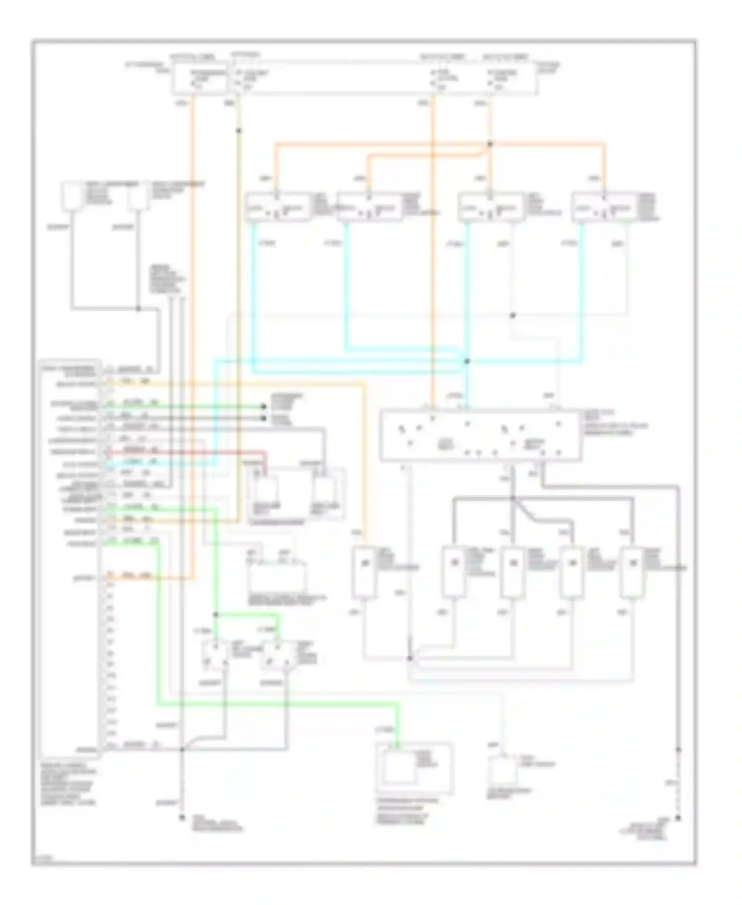 Fleetwood Cadillac II (1993-1996): Power door lock circuit, with remote/keyless entry
