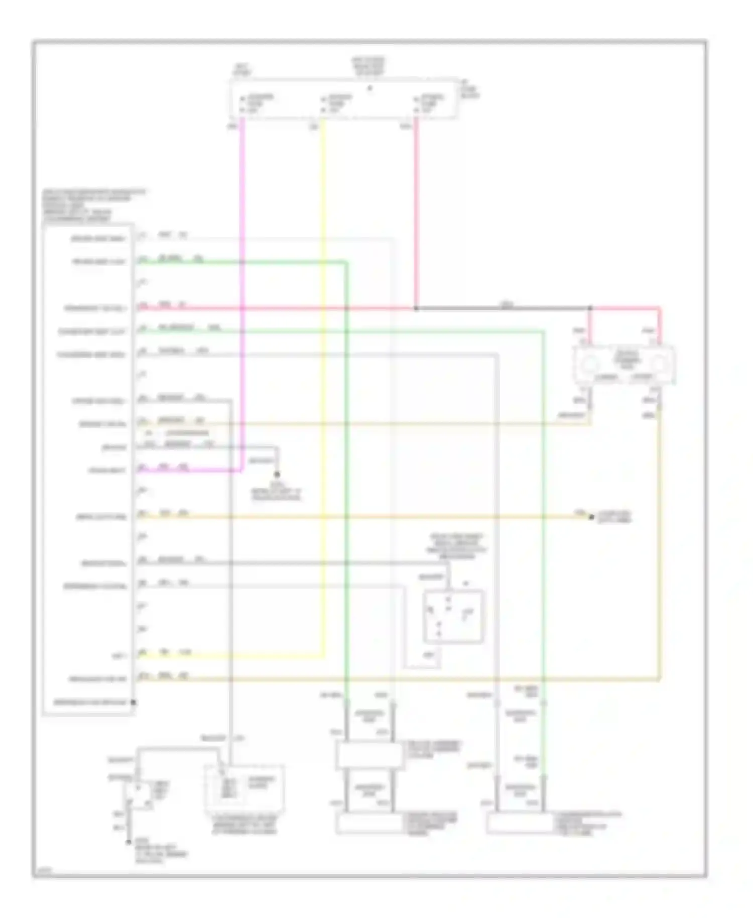 Fleetwood Cadillac II (1993-1996): Supplemental restraint circuit