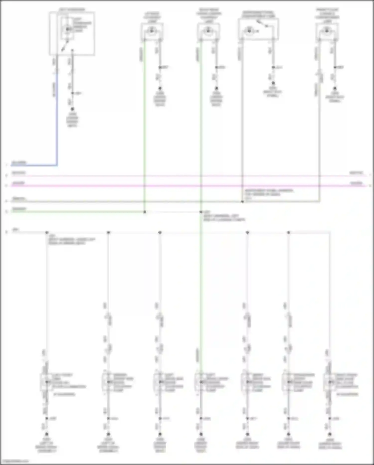 Lyriq Cadillac I (2022-2024): Courtesy lamps circuit (2 of 5)