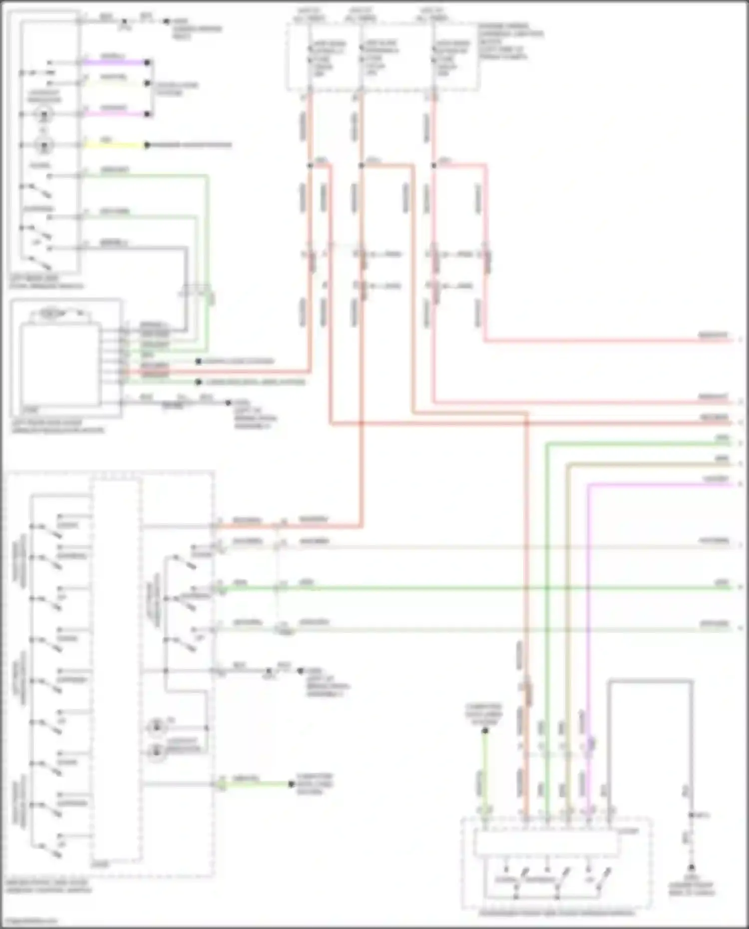 Lyriq Cadillac I (2022-2024): Power windows circuit (1 of 2)