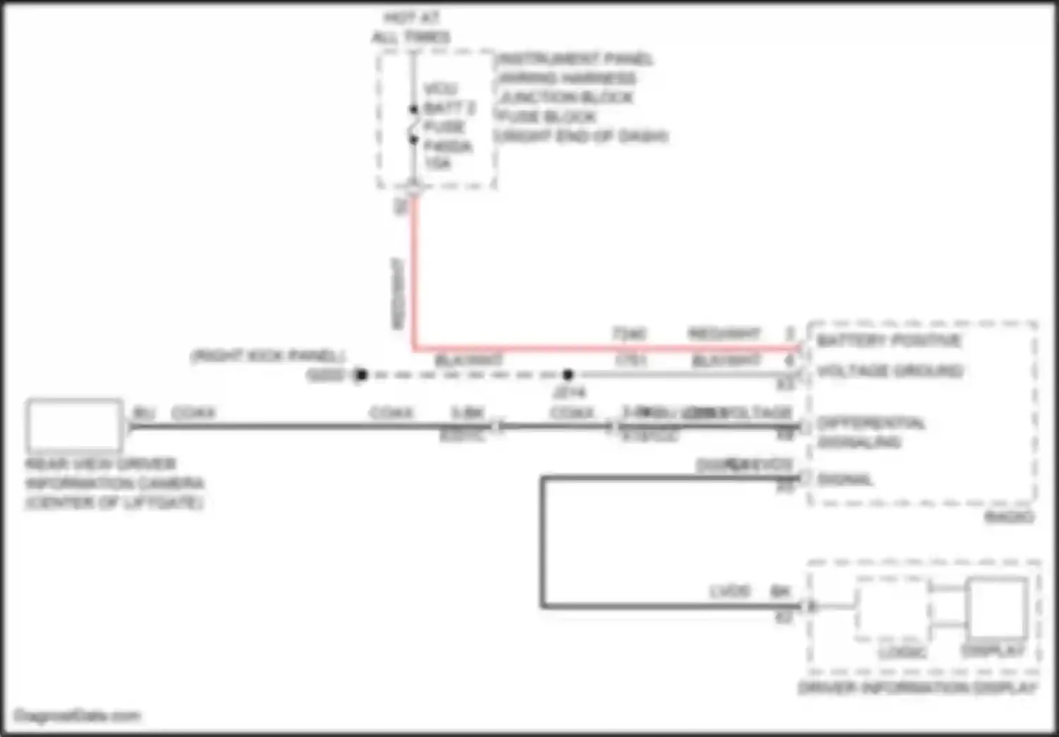 Wiring diagram lvds bk for Cadillac Lyriq I (2022-2024) (9 of 10)