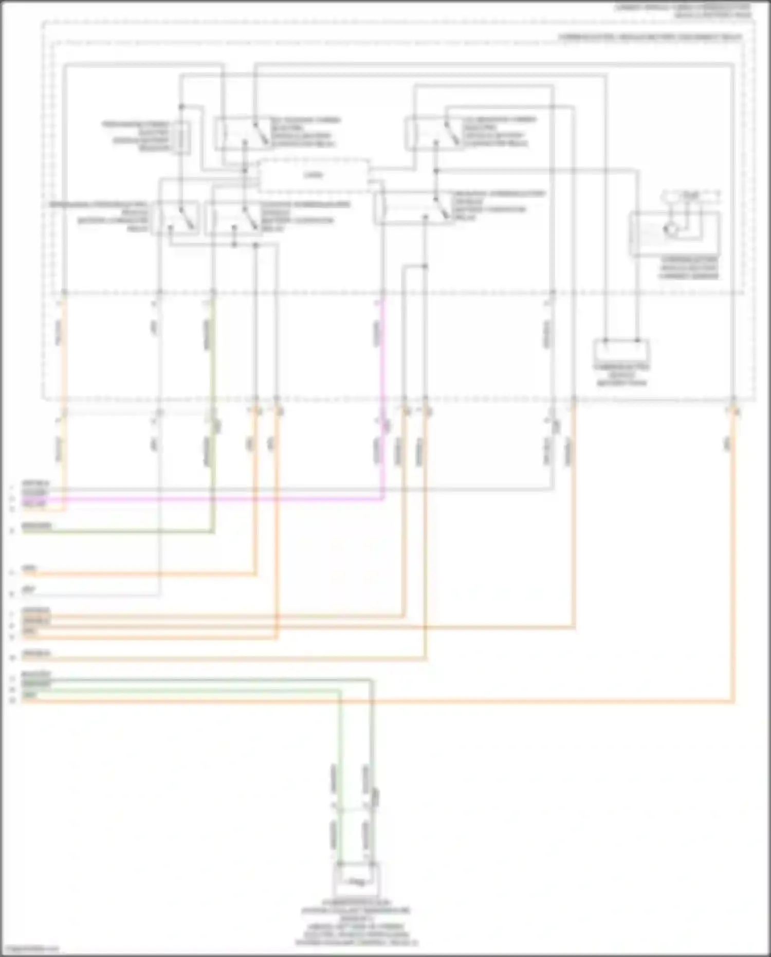 Wiring diagram positive hybrid/electric vehicle battery contactor relay for Cadillac Lyriq I (2022-2024) (1 of 2)