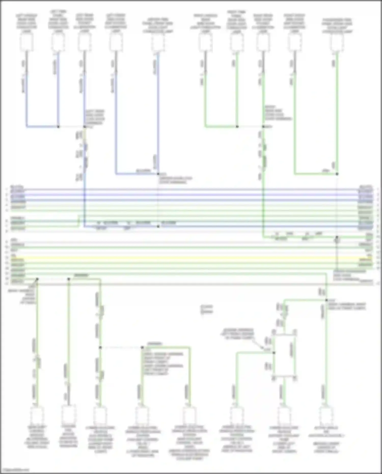 Wiring diagram right handle rear side door light conductor lamp for Cadillac Lyriq I (2022-2024) (1 of 3)