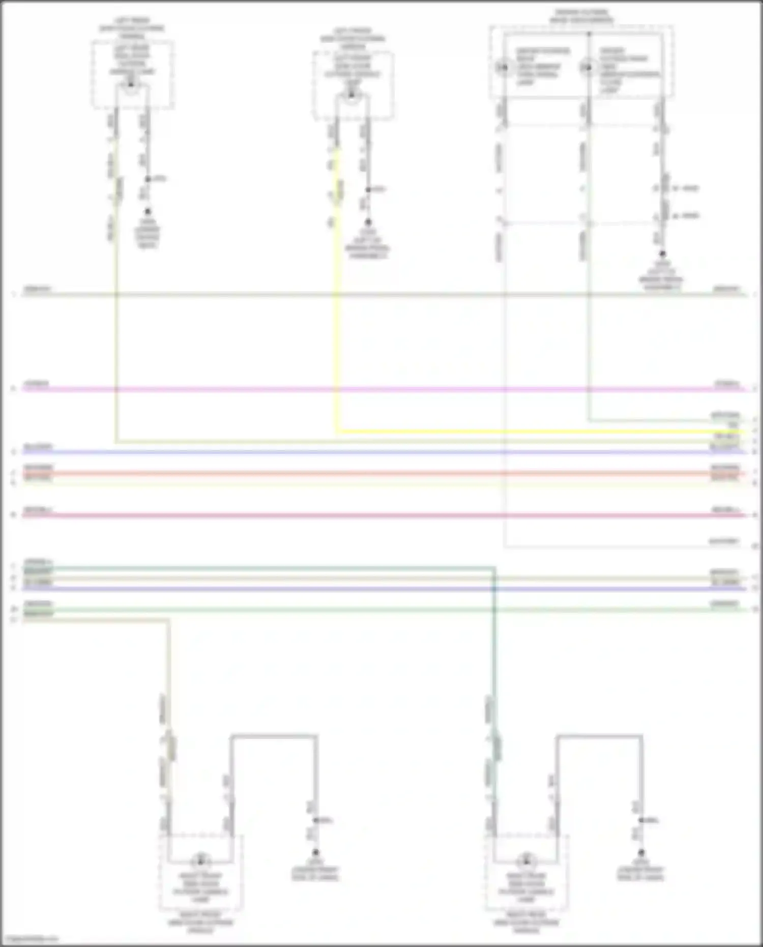 Wiring diagram right rear side door outside handle for Cadillac Lyriq I (2022-2024) (2 of 4)