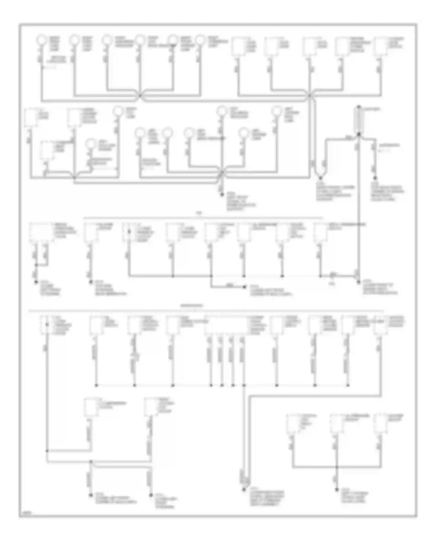 Seville Cadillac IV (1992-1997): Ground distribution circuit (1 of 5)