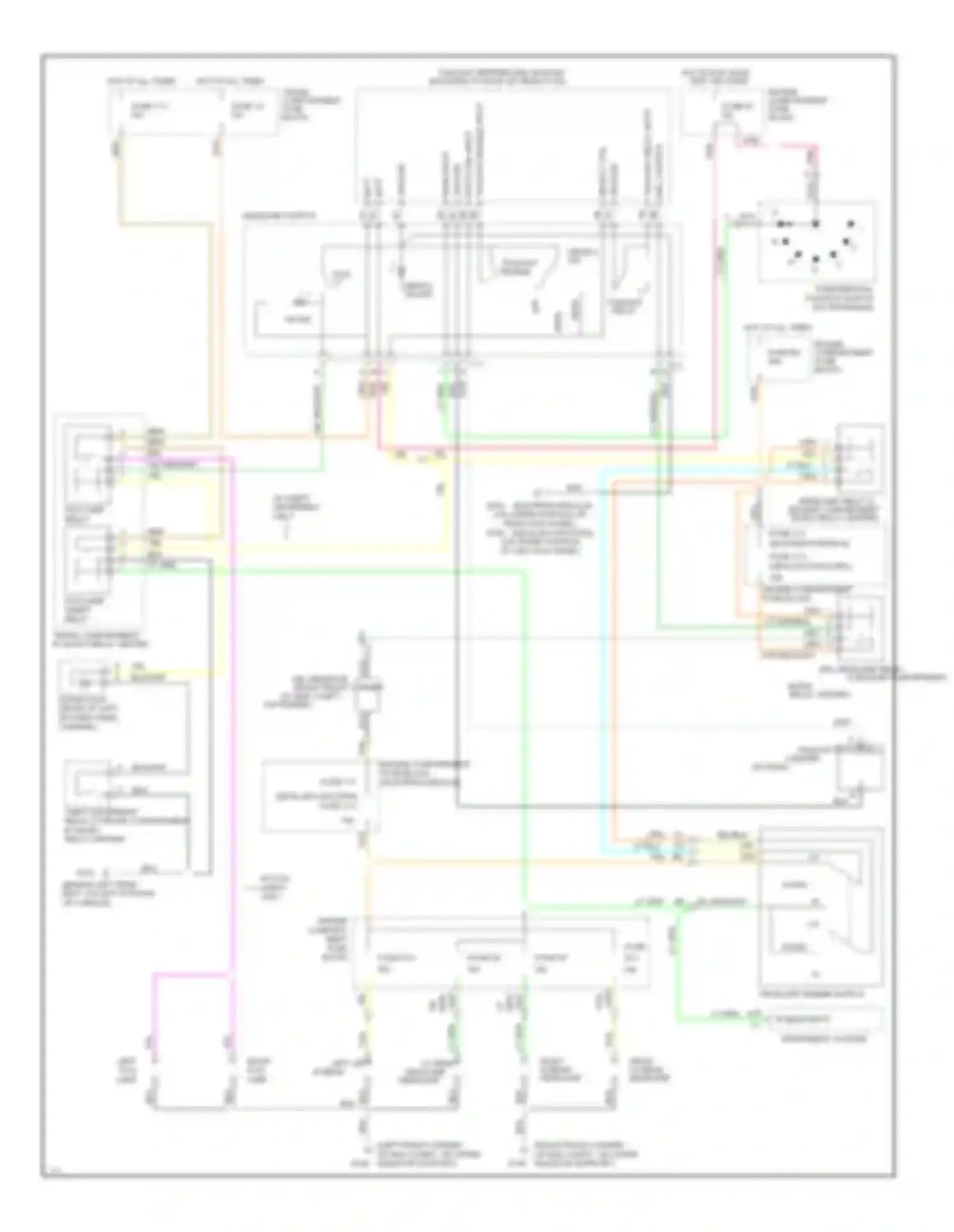Seville Cadillac IV (1992-1997): Headlight circuit, with drl