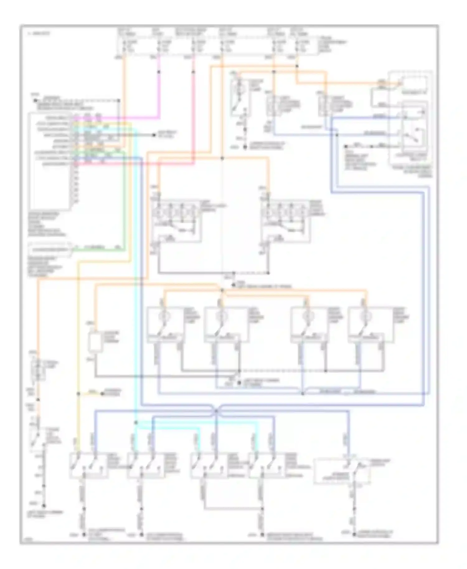 Seville Cadillac IV (1992-1997): Courtesy lamps circuit