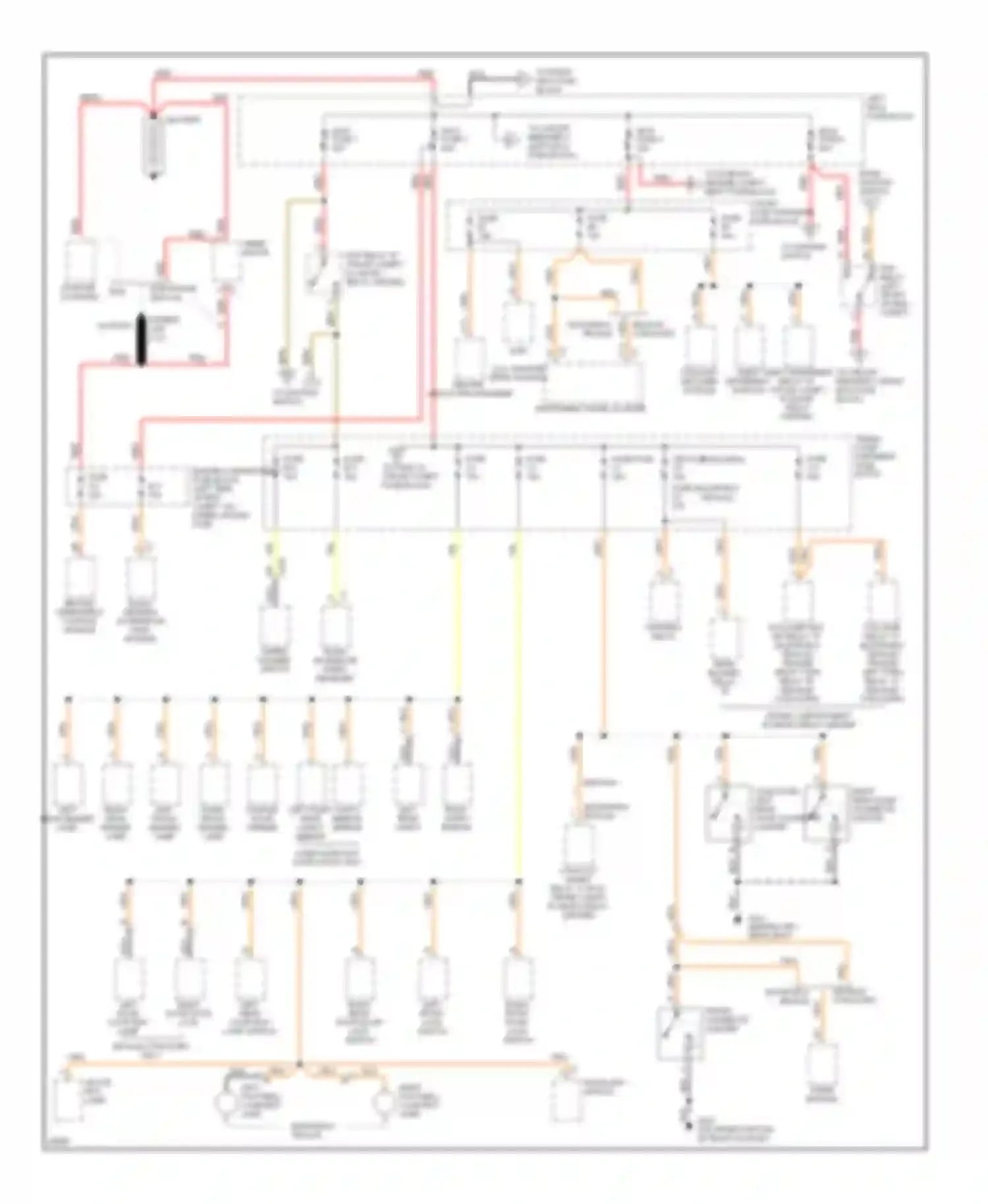 Seville Cadillac IV (1992-1997): Power distribution circuit (1 of 5)