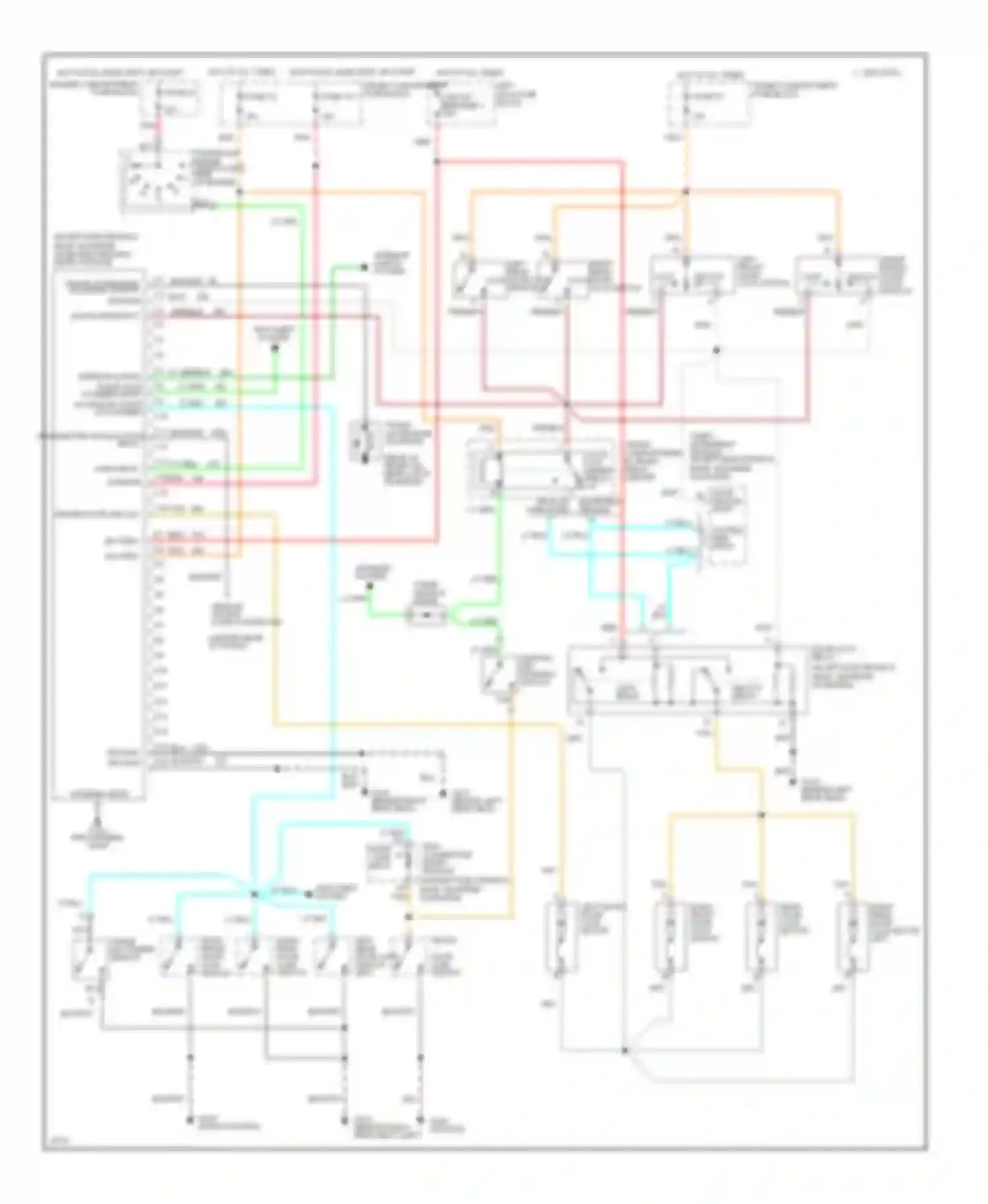 Seville Cadillac IV (1992-1997): Power door lock circuit